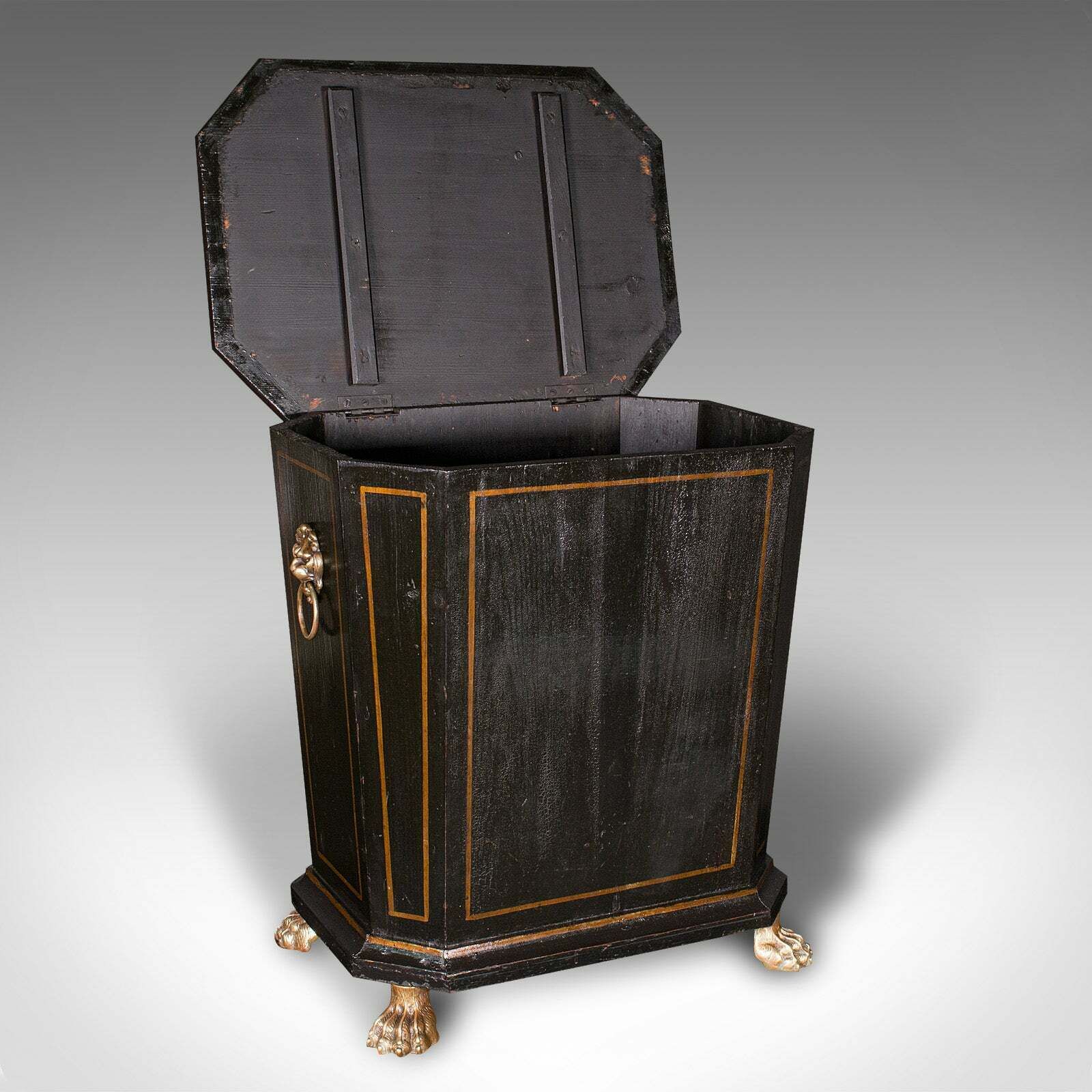 Antique Fireside Store, English Pine, Log, Coal Bin, Aesthetic Period, Victorian photo furniture