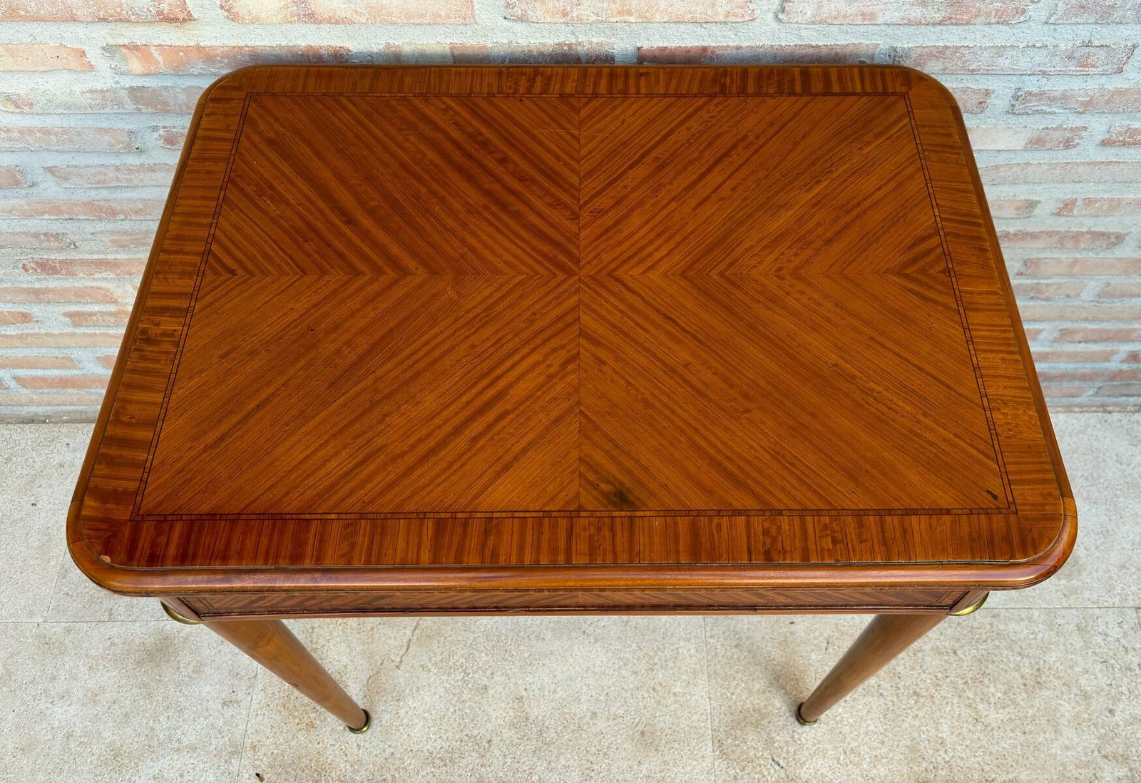Vintage Edwardian Rosewood Marquetry Inlaid Side Table, 1920s photo vinterior