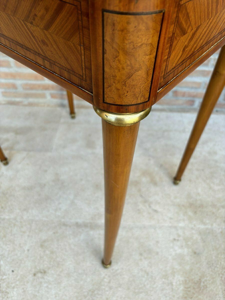 Vintage Edwardian Rosewood Marquetry Inlaid Side Table, 1920s photo vintage