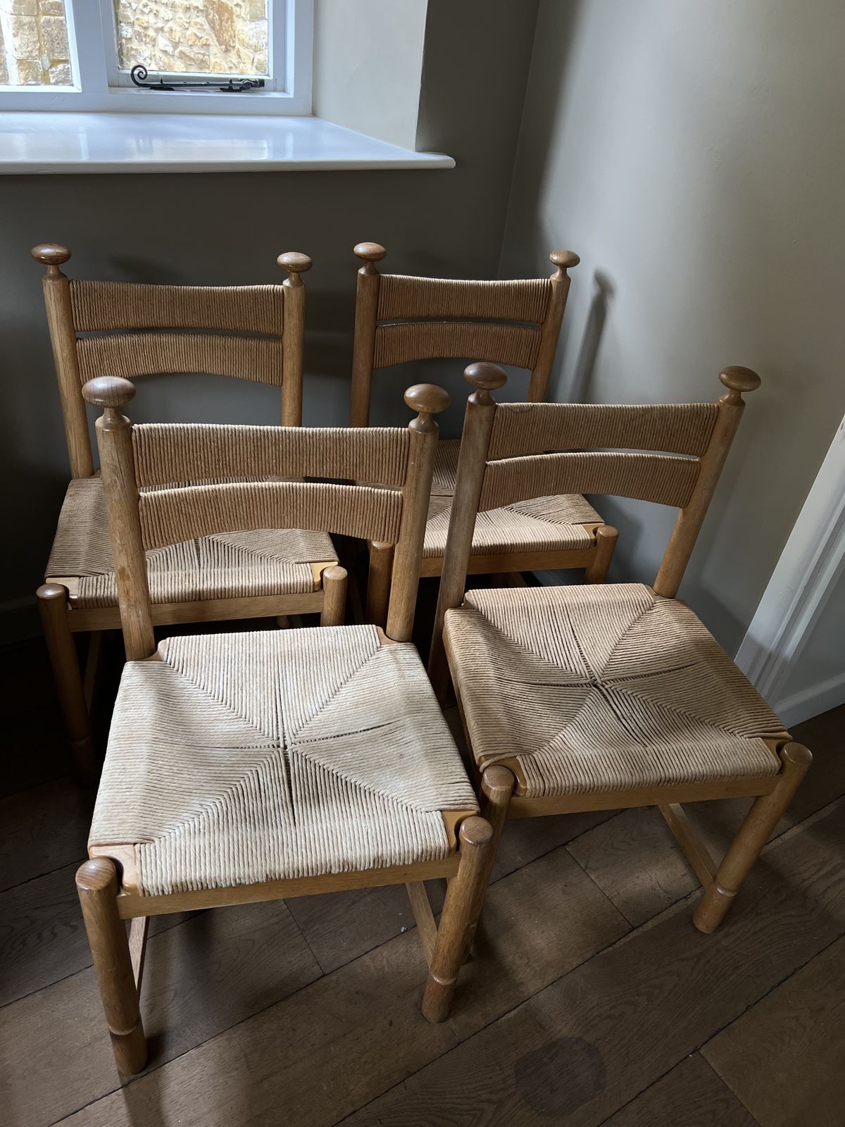 Asko Papercord Chairs Set Of 4 photo for sale