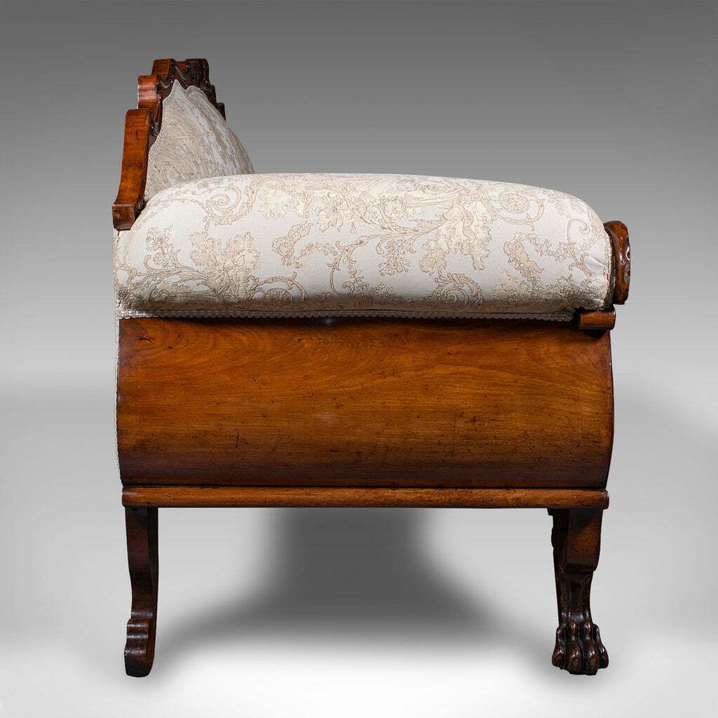 Antique Drawing Room Sofa, English, Large 2 Seat Settee, Show Frame, William IV photo for sale