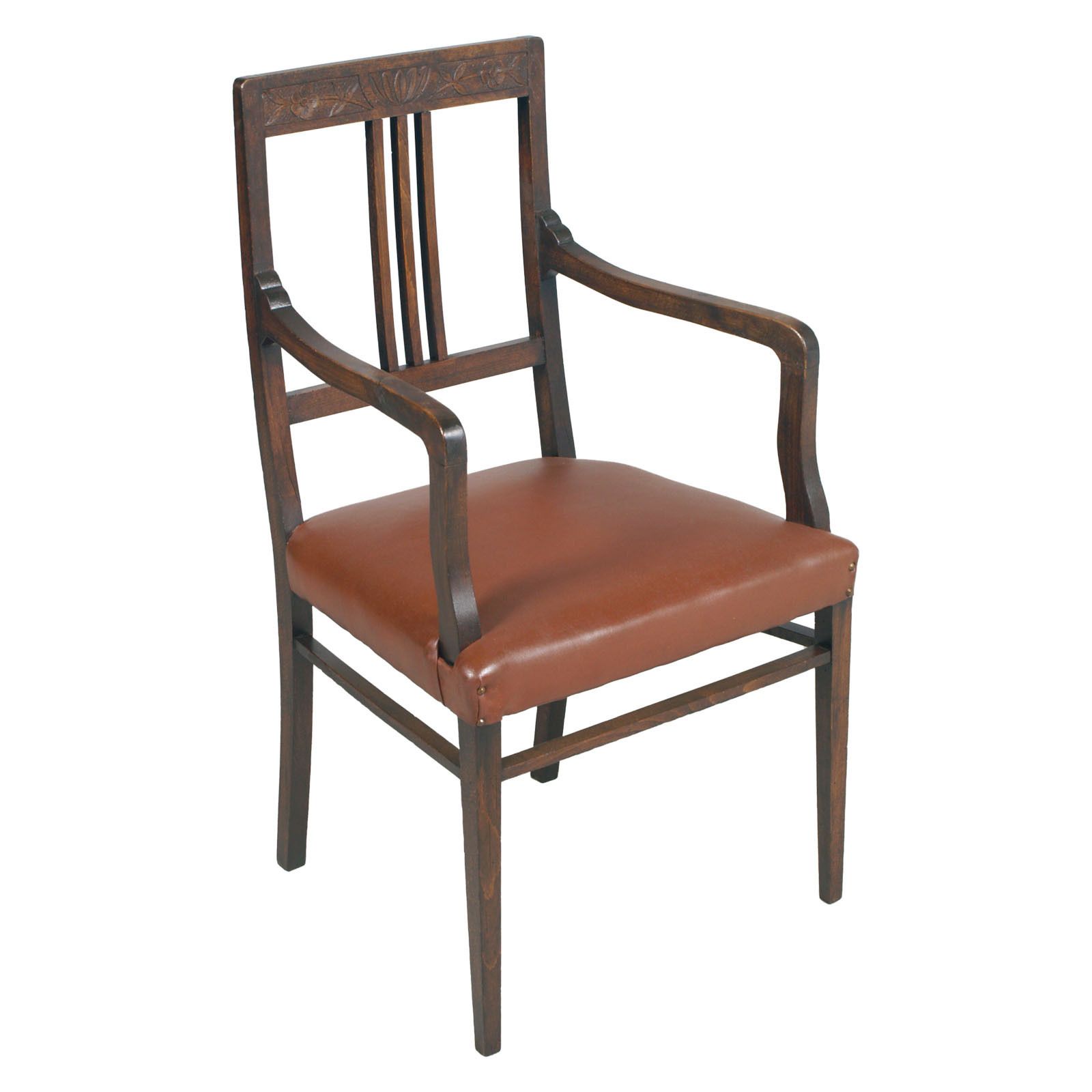 photo furniture 1890s French Armchairs Art Nouveau, Hand Carved Walnut, Restored & Wax Polished