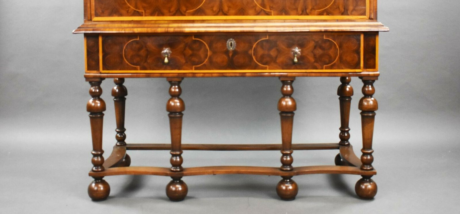 William & Mary Oyster Veneer Chest On Stand photo for sale