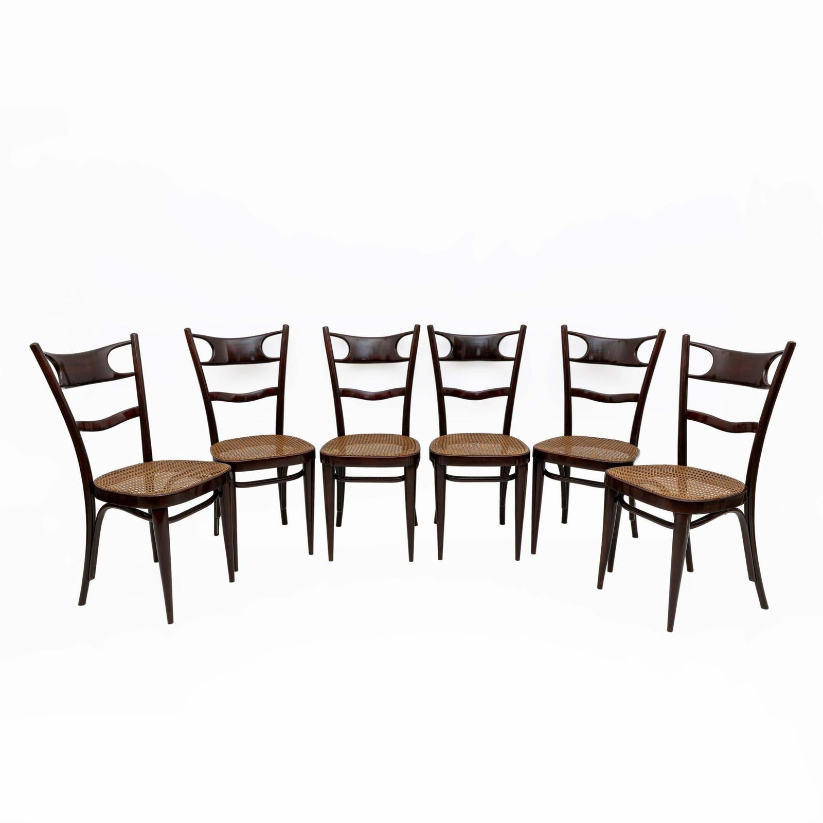 Set Six Early 20th Century Neapolitan Bent Beech Thonet Chairs Sautto & Liberale photo furniture