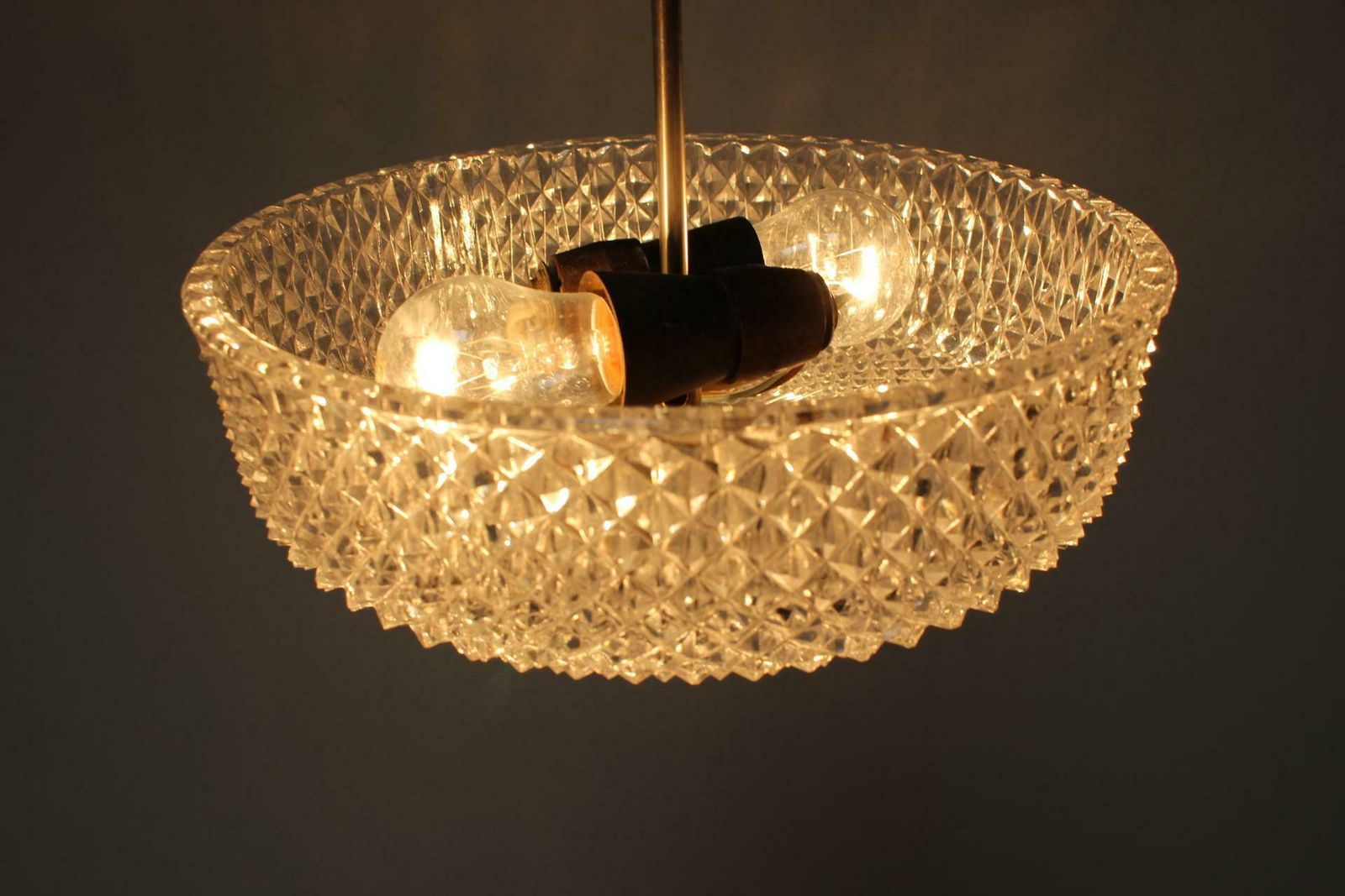 Midcentury Glass Pendant By Kamenicky Senov, 1960s photo for sale