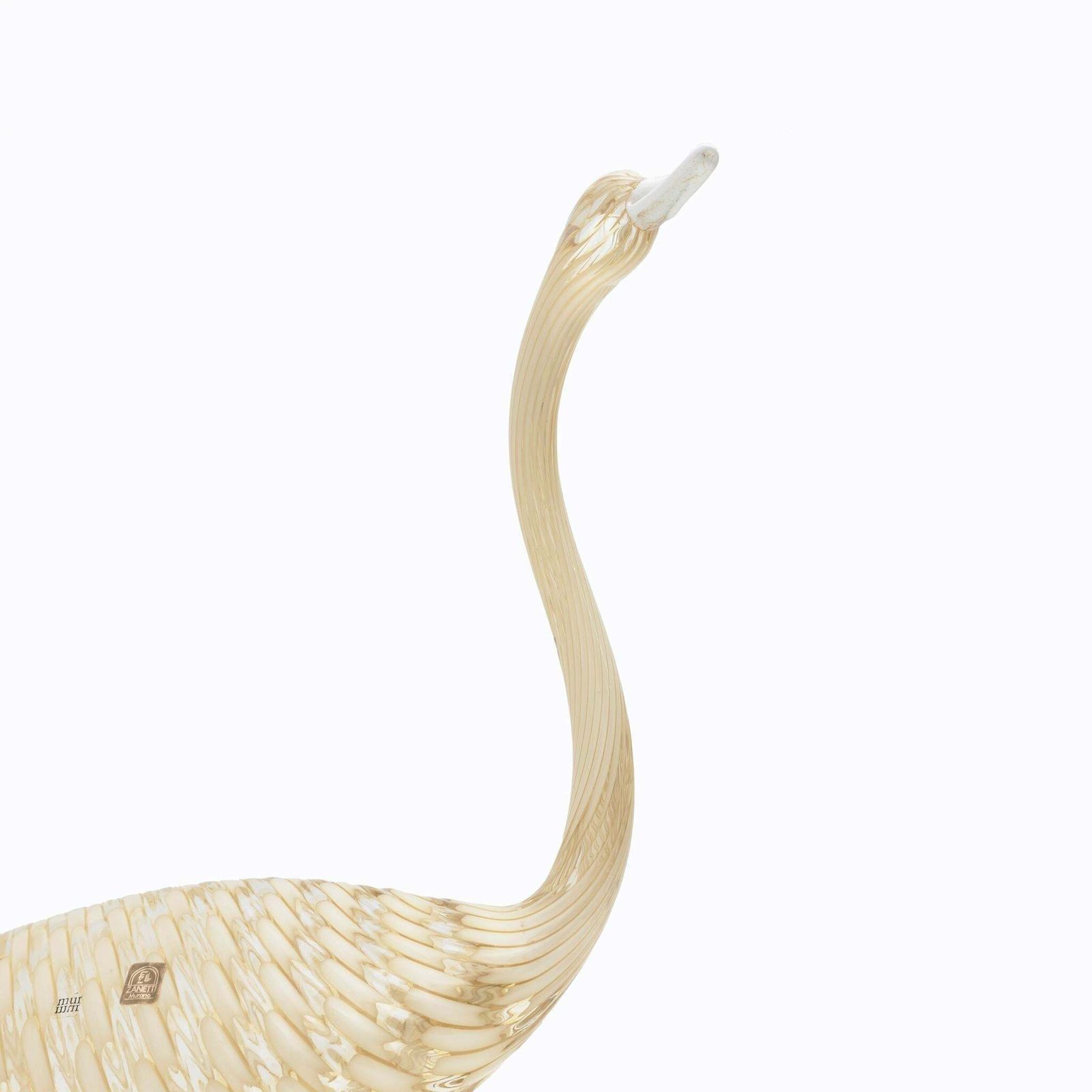 Licio Zanetti Mid Century Modern Murano Blown Glass Swan photo Art
