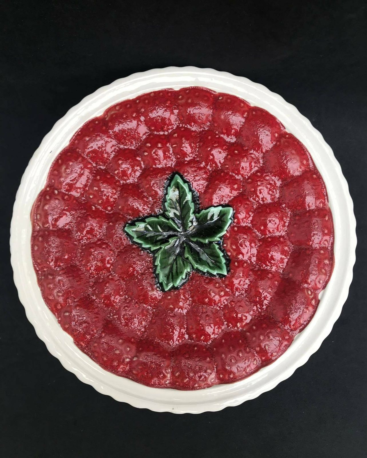 6 Barbotine Dessertbordjes Of Entréebordjes Of Kaasbordje Aardbeienpatroon Silea France Rood Groen Decor Franse Tafel Keukendecoratie Cadeau photo furniture