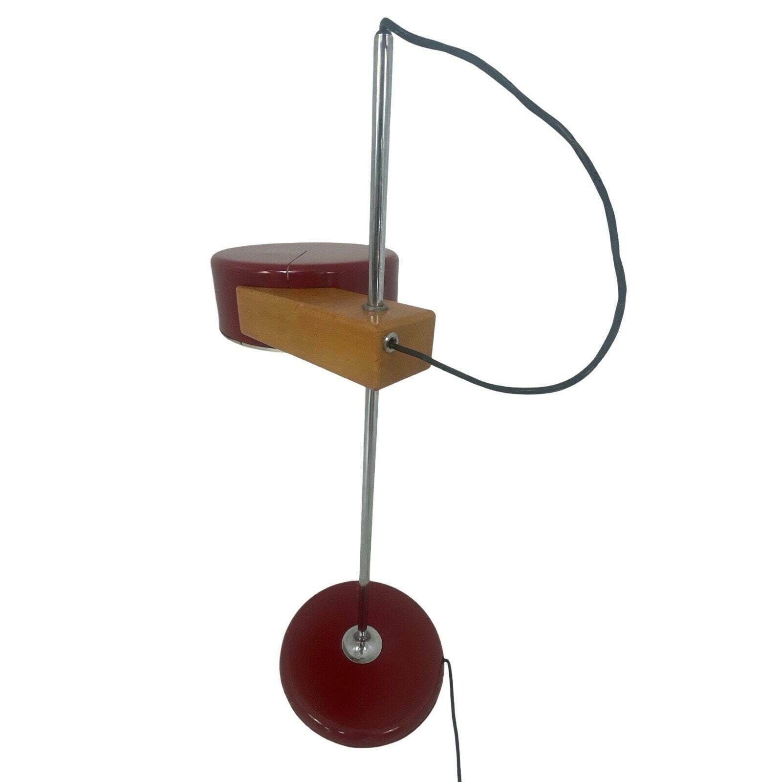 photo furniture Fase Madrid   Table Or Desk Lamp   Model 'Flash' Original, Marked At The Bottom   Extremely Rare   Burgundy Red