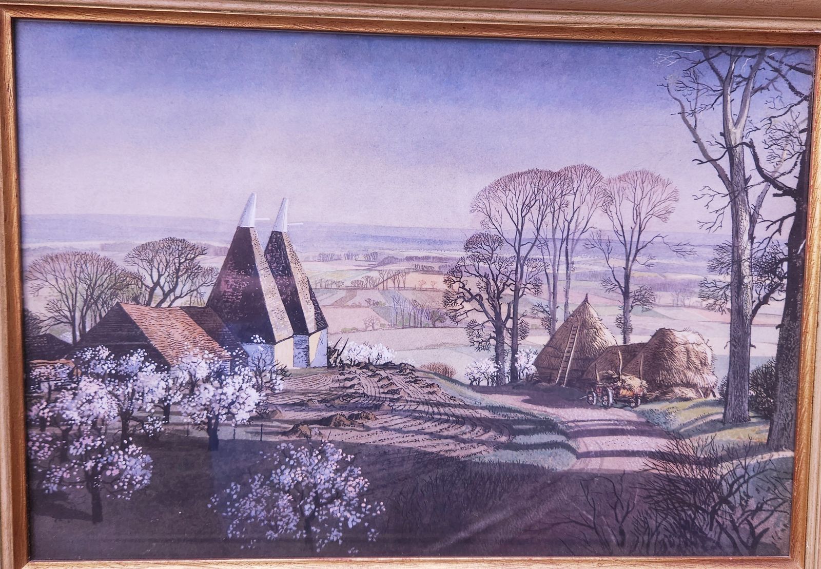 Framed 1940's Print Of Painting 'Spring' By Rowland Hilder