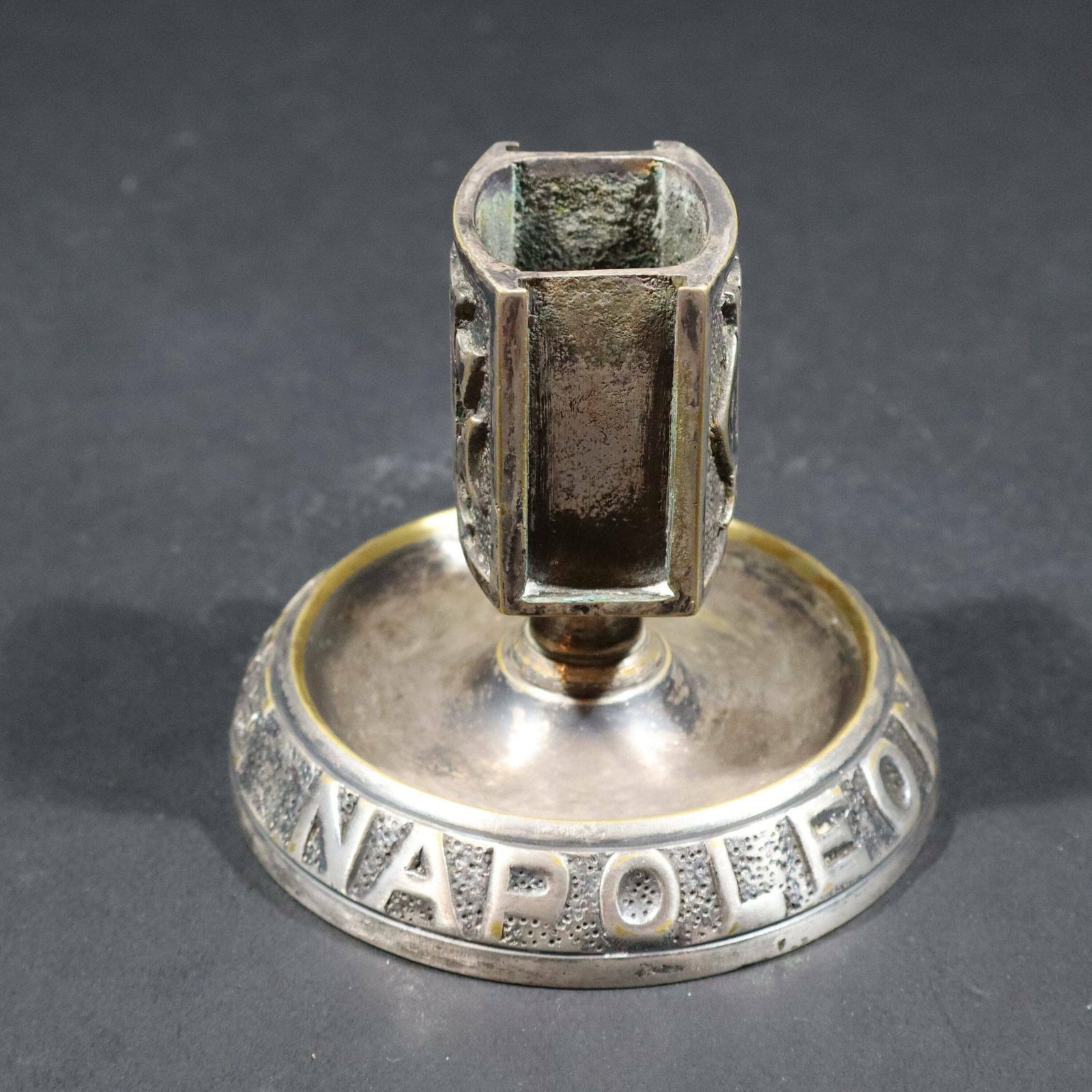 Antique French Bronze Match Striker And Holder Café Napoleon Ashtray photo buy