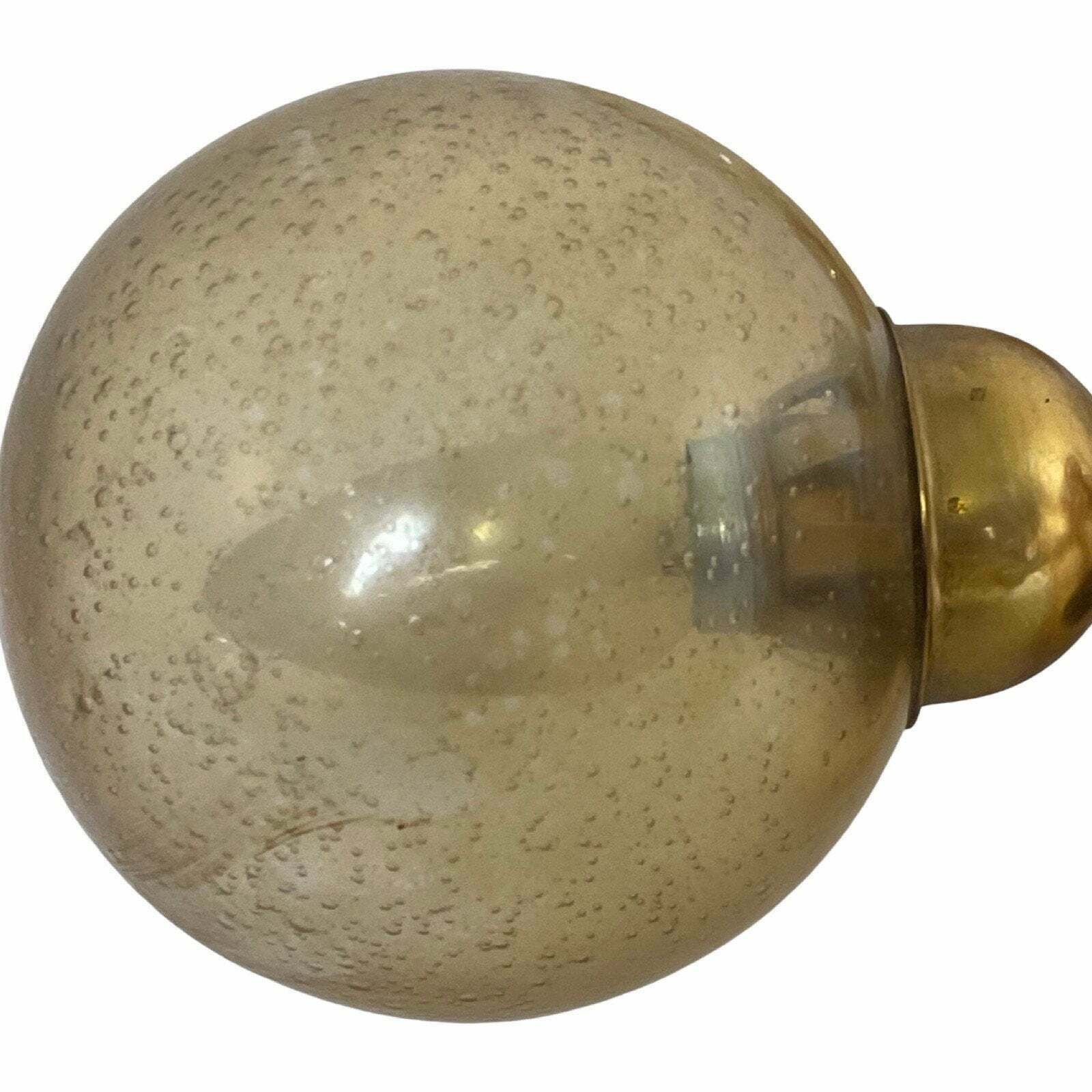 Veb Germany   Hanging Pendant   Sputnik Lamp With 6 Glass Shades   Patterned Glass   Mid Century Modern / Atomic Age photo vinterior