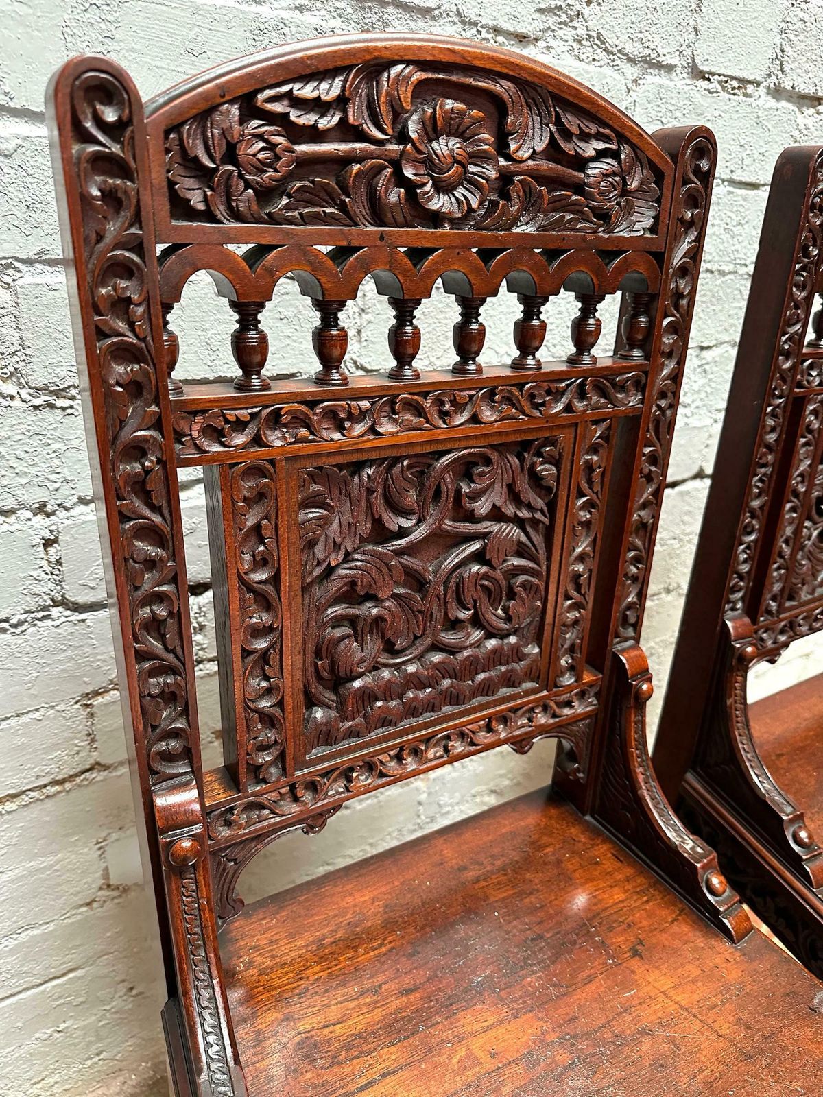 Antique Mahogany Hall Chairs, 1800s photo buy