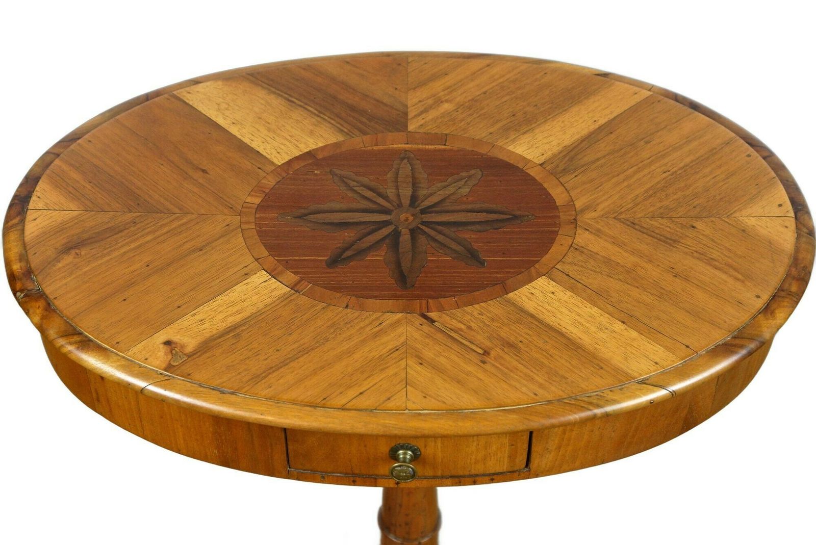 Pair Of 19th Century Biedermeier Side Tables, Nut / Cherrywood   At Ca. 1830 photo Furniture