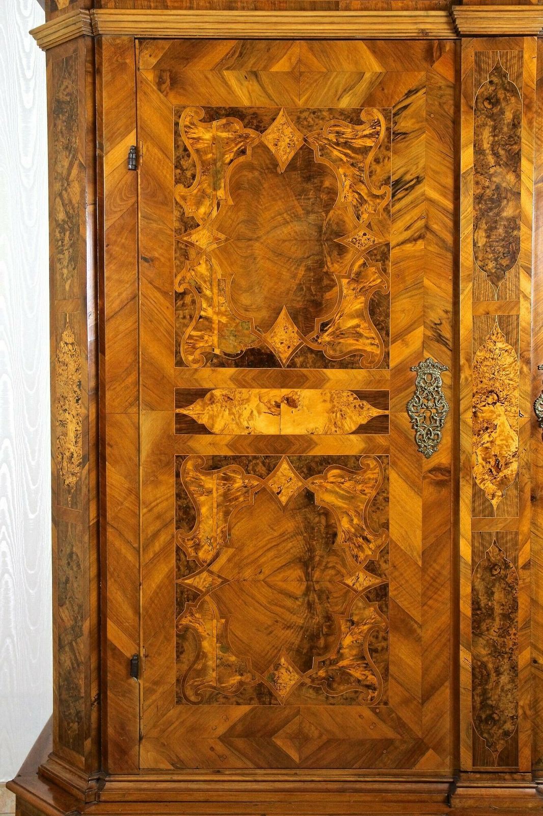 18th Century Nutwood Baroque Cabinet With Inlay Works , Austria Ca. 1770 photo for sale
