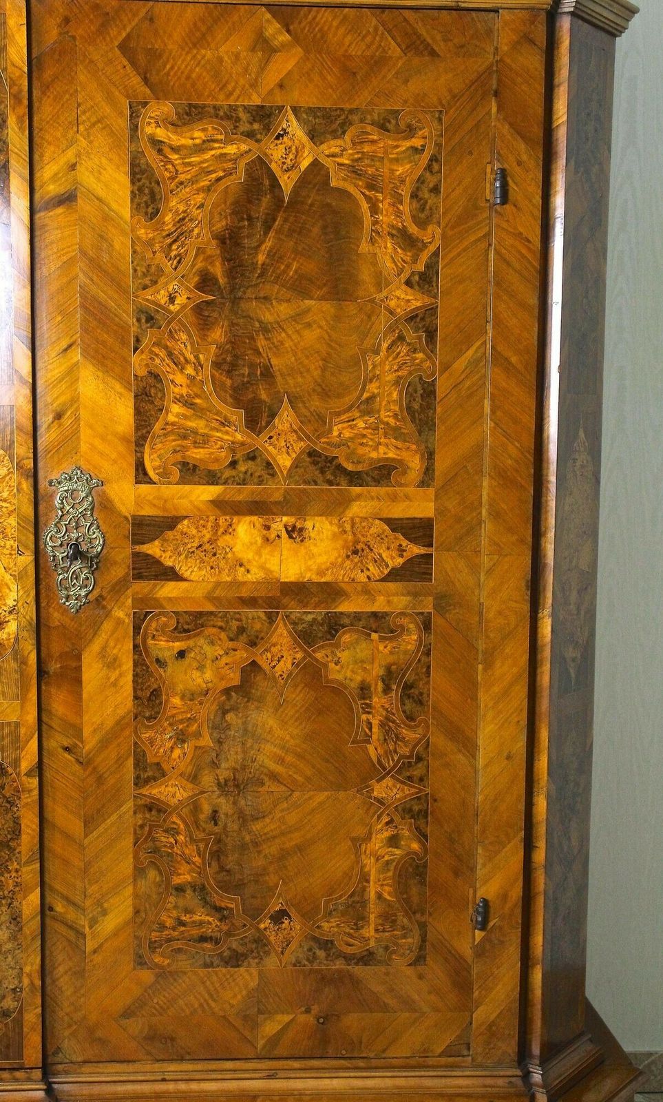 18th Century Nutwood Baroque Cabinet With Inlay Works , Austria Ca. 1770 photo Furniture