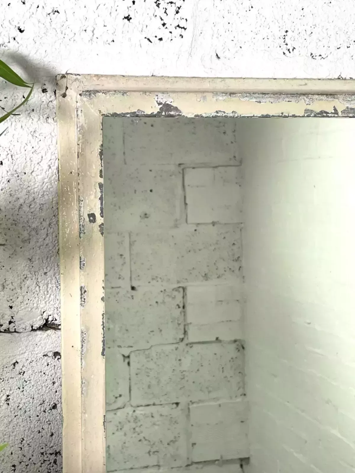 Vintage Reclaimed Industrial Cast Wrought Iron Metal Window Frame Garden Mirror photo for sale
