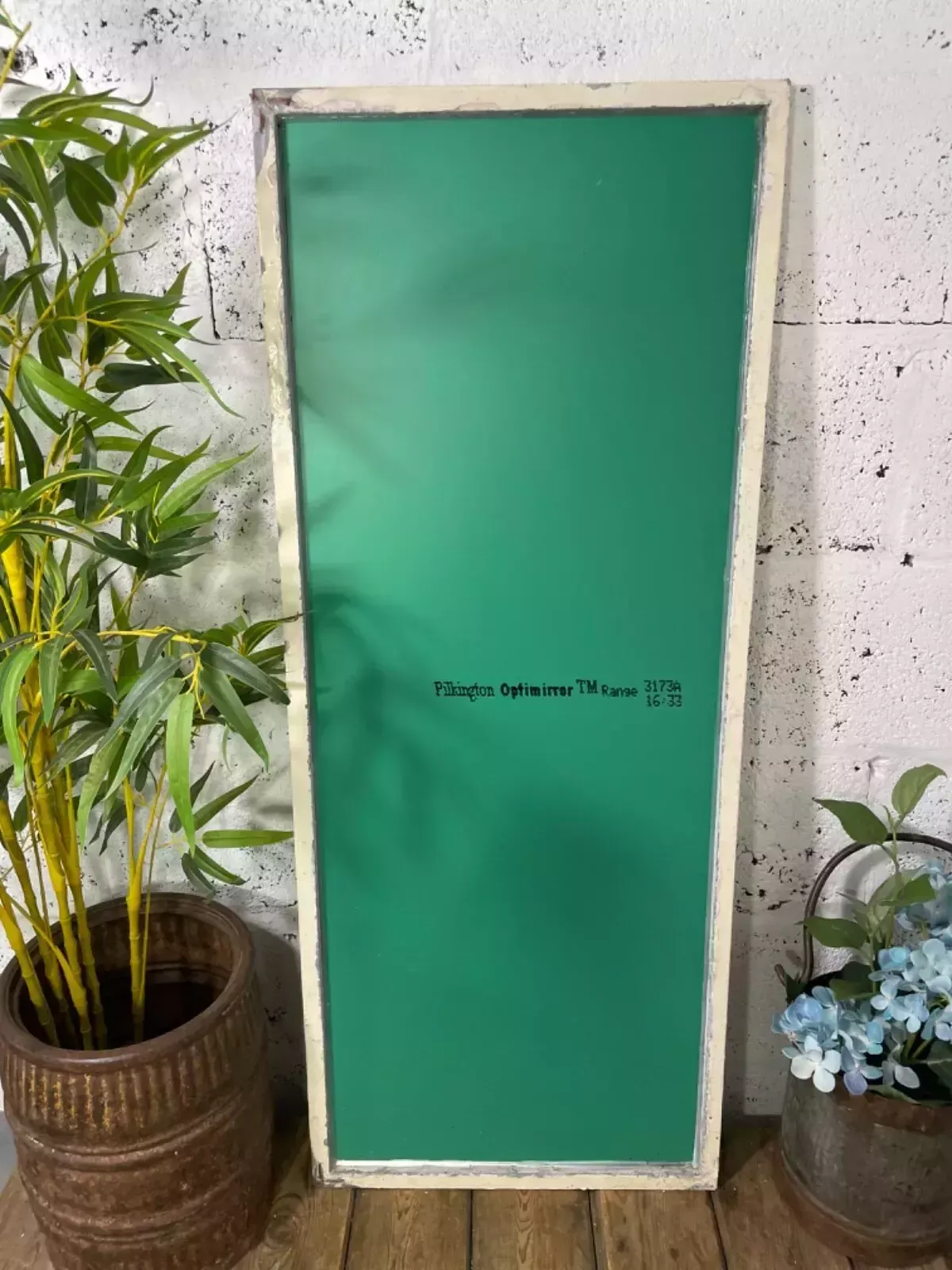 photo furniture Vintage Reclaimed Industrial Cast Wrought Iron Metal Window Frame Garden Mirror