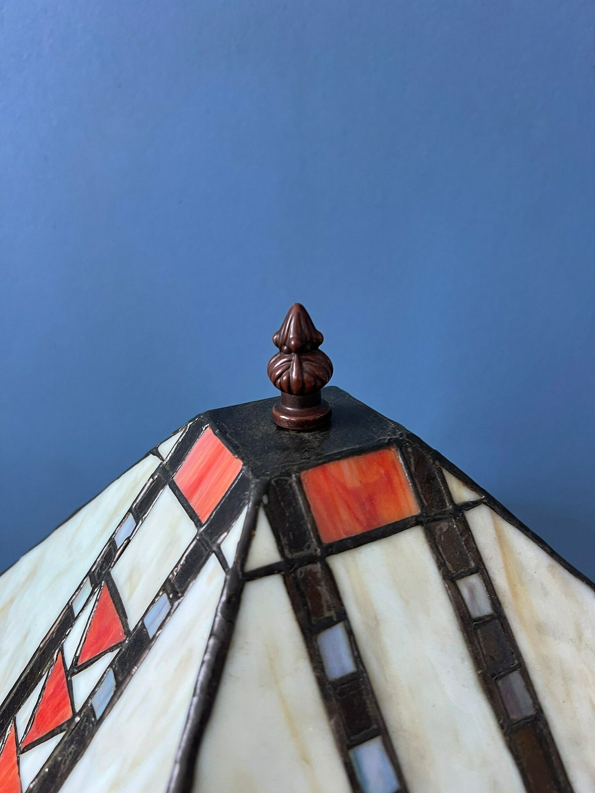 photo for sale Colourful Tiffany Stained Glass Table Lamp Art Deco Style