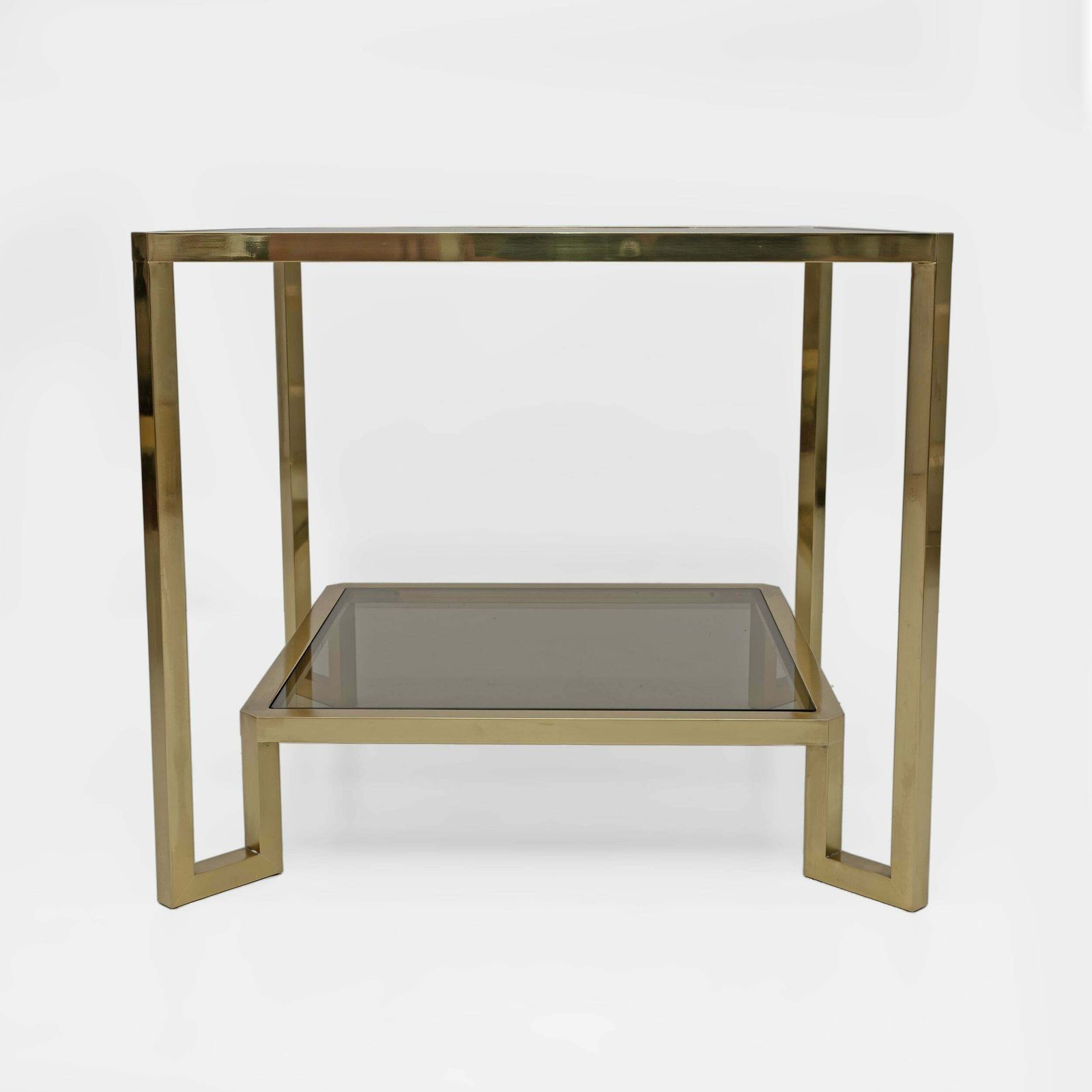 Guy Lefevre Square Brass Coffee Table For Maison Jansen, France 1970s photo Furniture