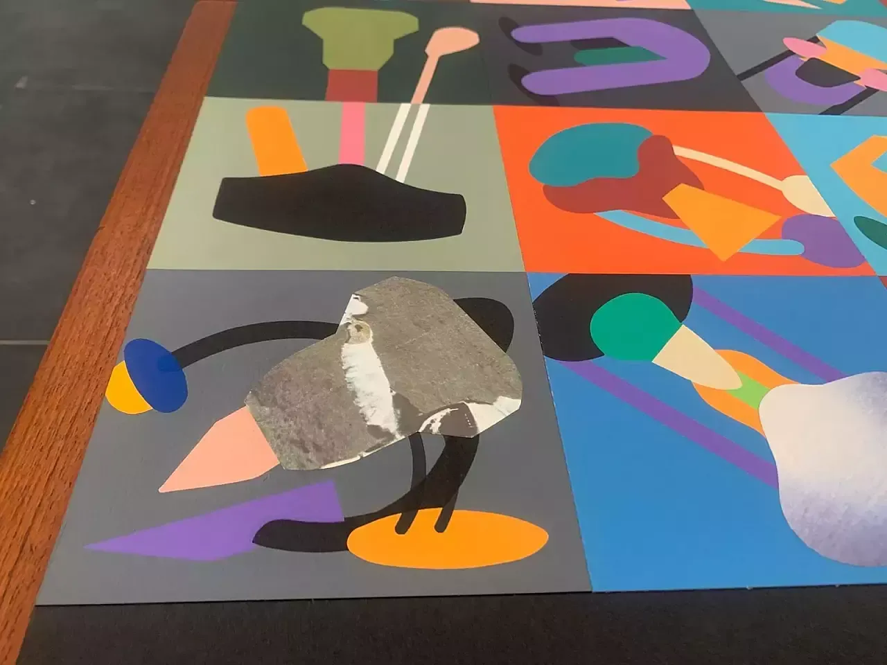 R. Volpini, Anthropomorphic Elements, Collage And Mixed Media, 1990 photo vinterior
