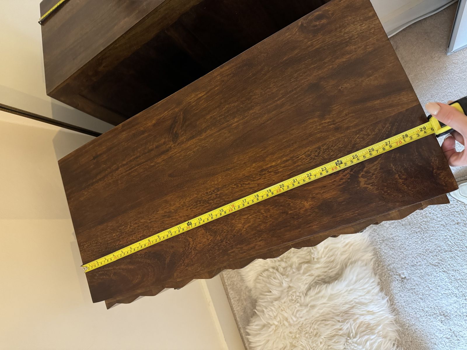 Solid Hardwood Handmade Carved Chest Of Drawers photo buy
