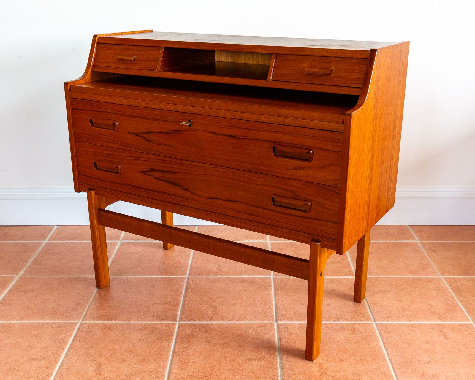 Arne Wahl Iversen Bureau Desk Secretaire Danish Mid Century Teak 1960s Mcm Scandinavian Vinde Møbelfabrik S.Ideboard C.Onsole C.Abinet Computer D.Esk photo furniture
