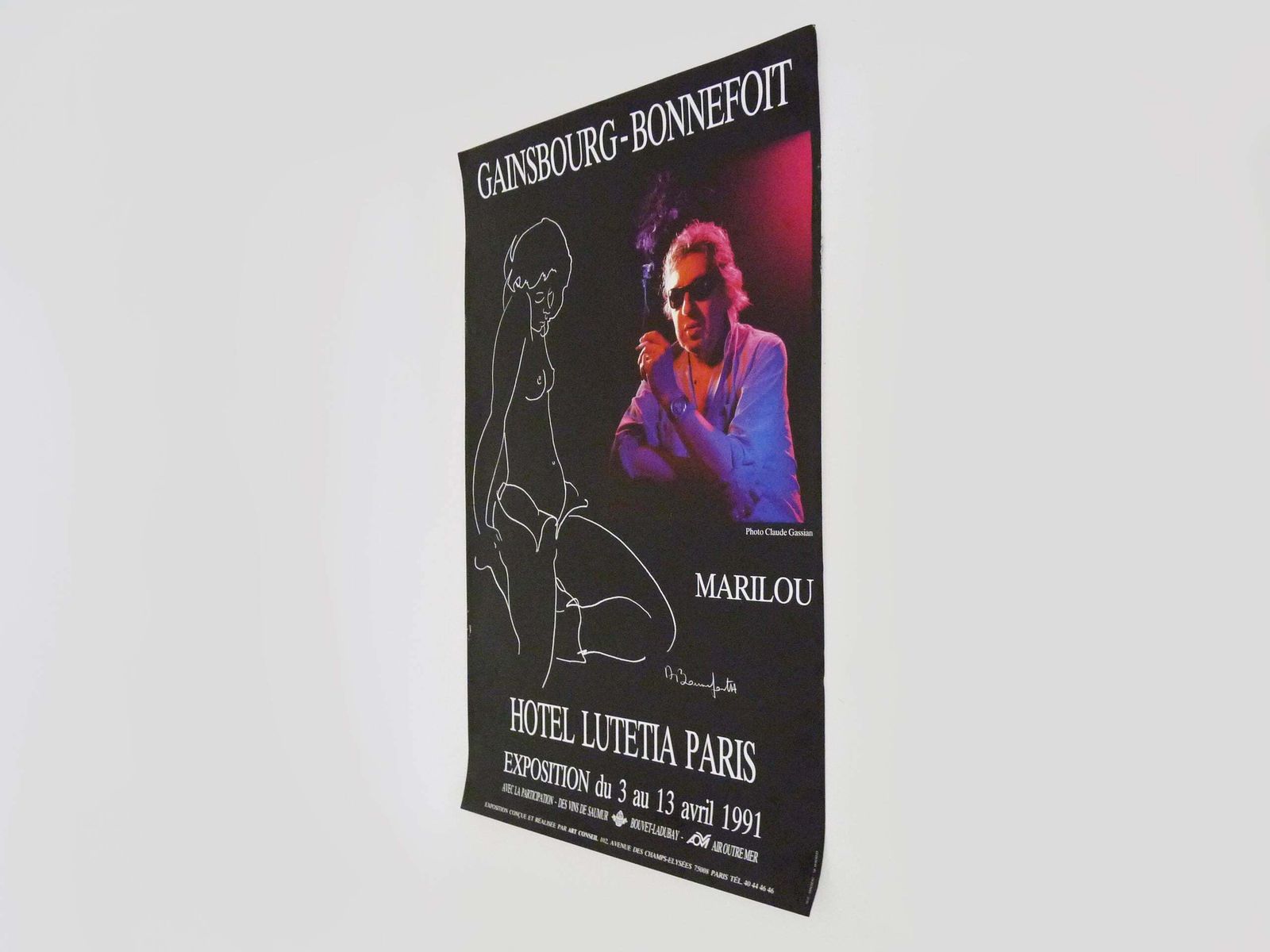 Gainsbourg Poster   Bonnefoit, Marilou, Hôtel Lutetia Paris. 1991 photo vinterior
