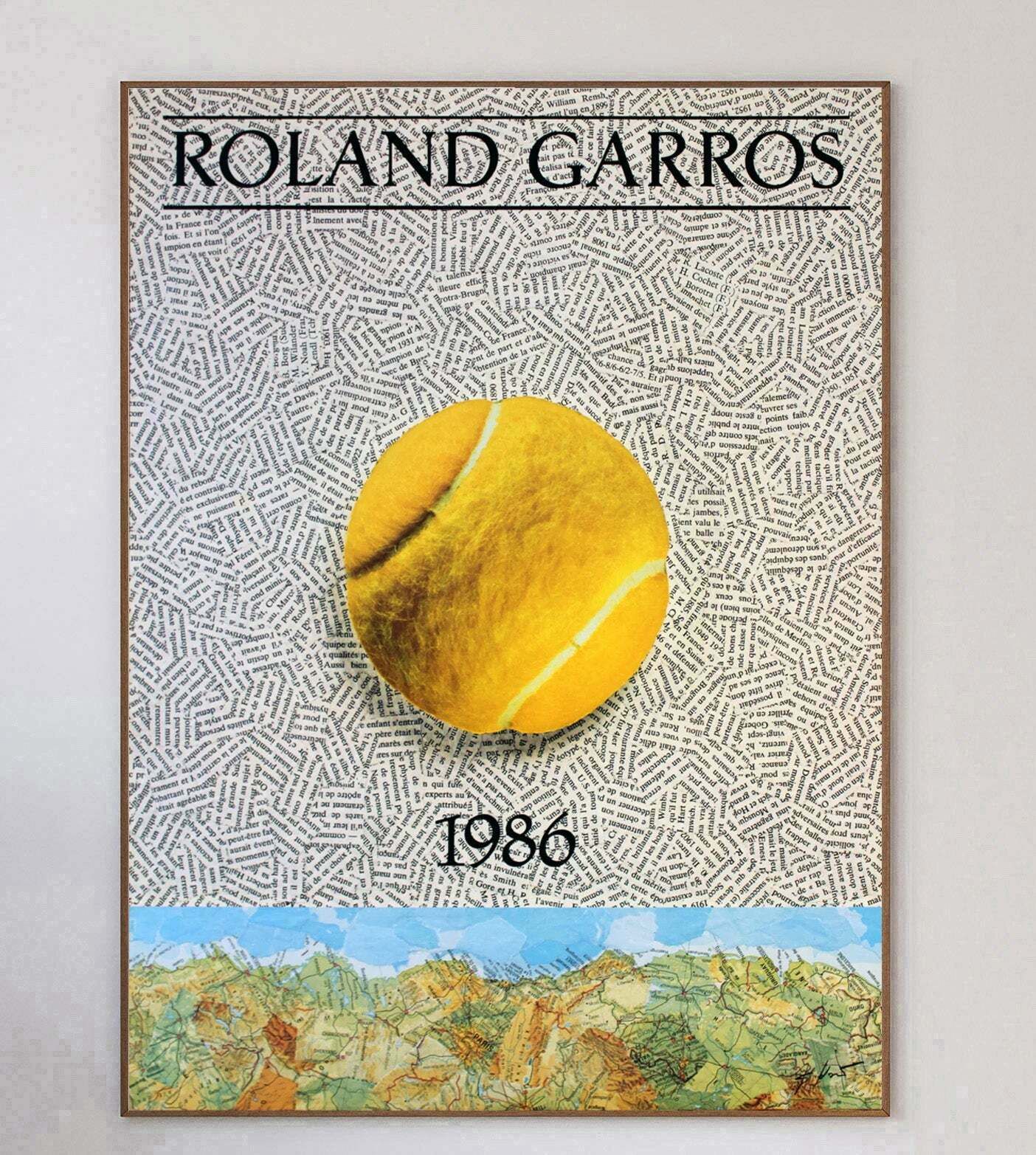 Original Vintage Poster French Open Roland Garros 1986 photo 296.0