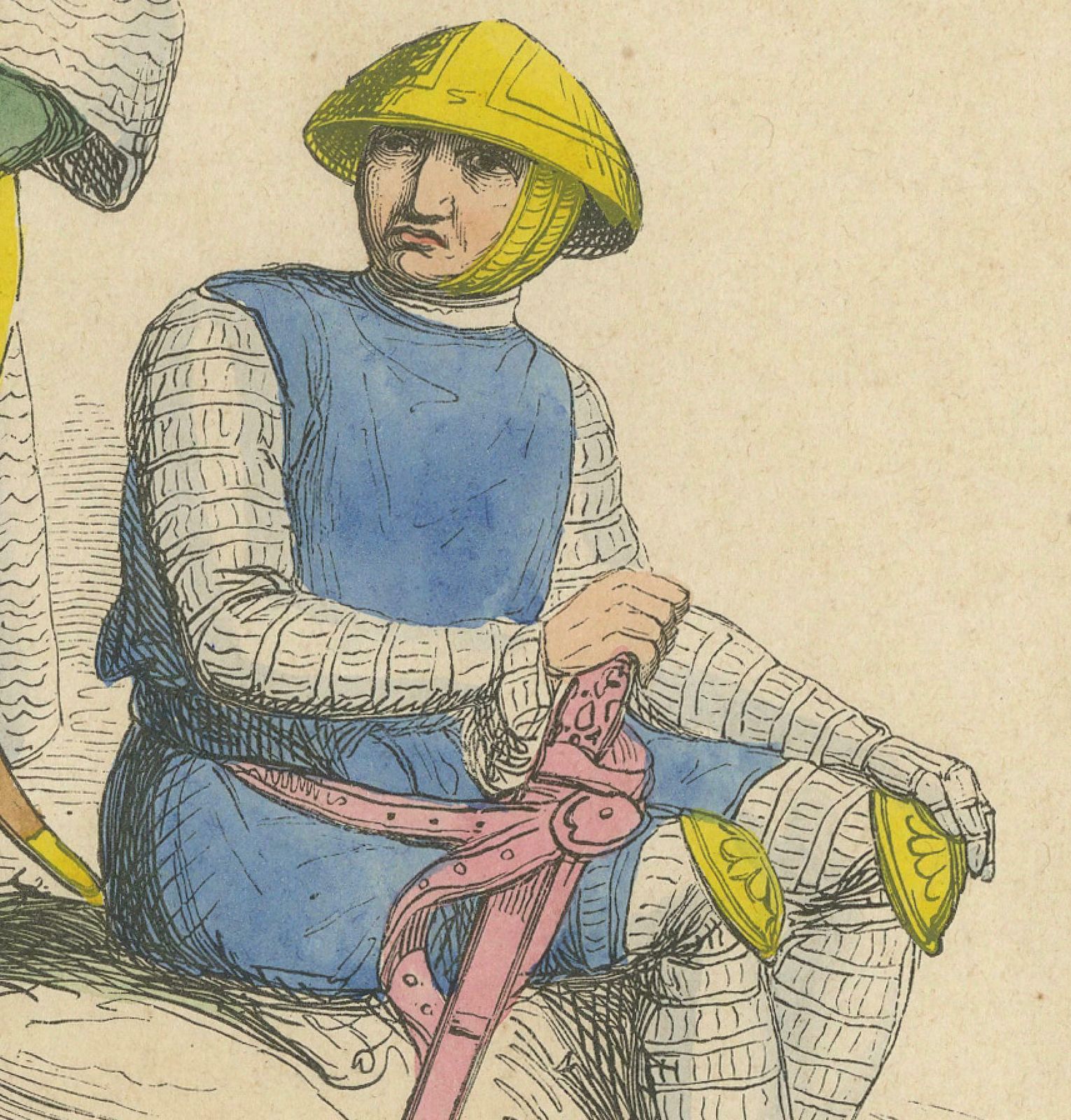 English Soldiers During The Reign Of Henry III  Original Liithograph 1847 photo for sale