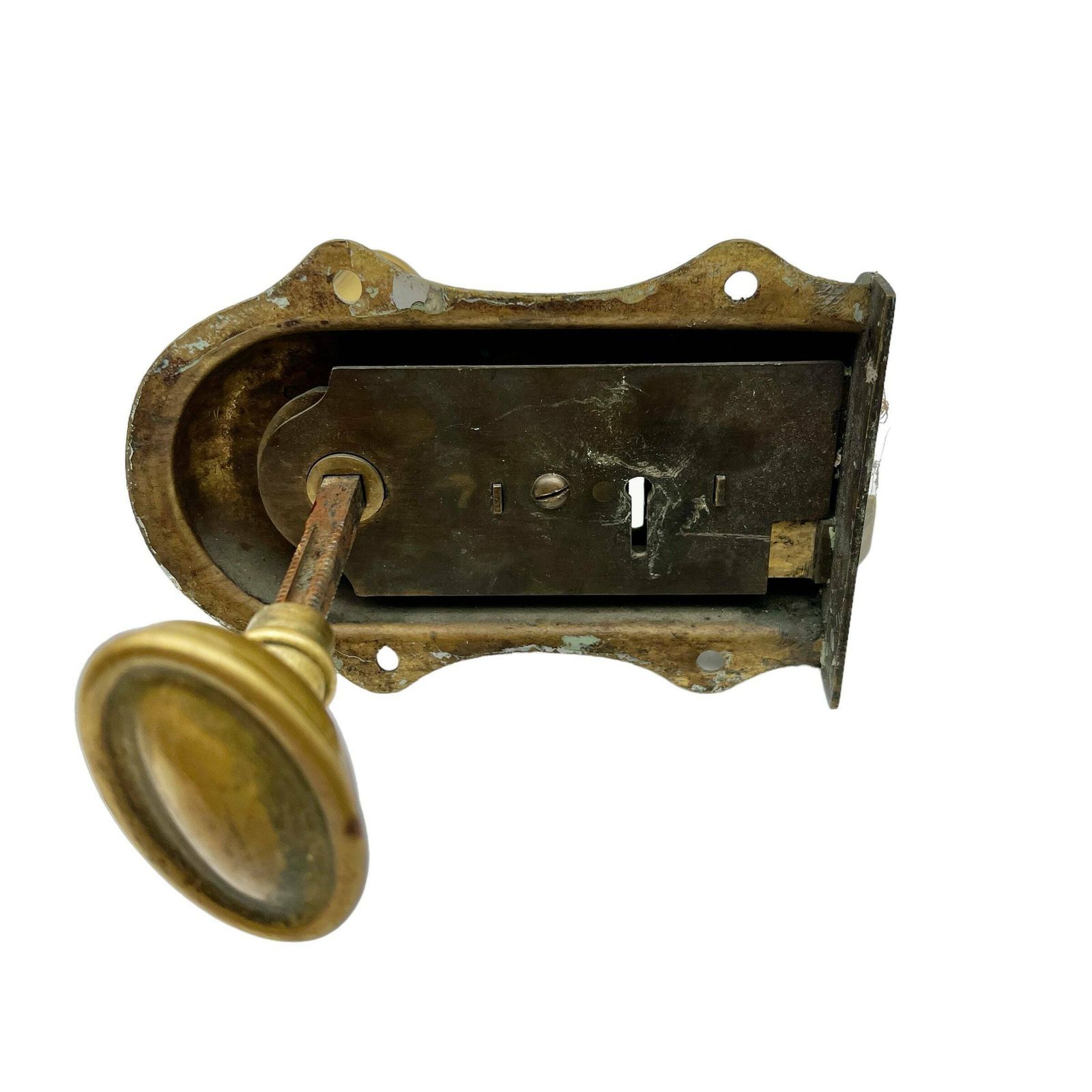 Antique French Brass Door Lock   Door Handle   Home Decor photo for sale
