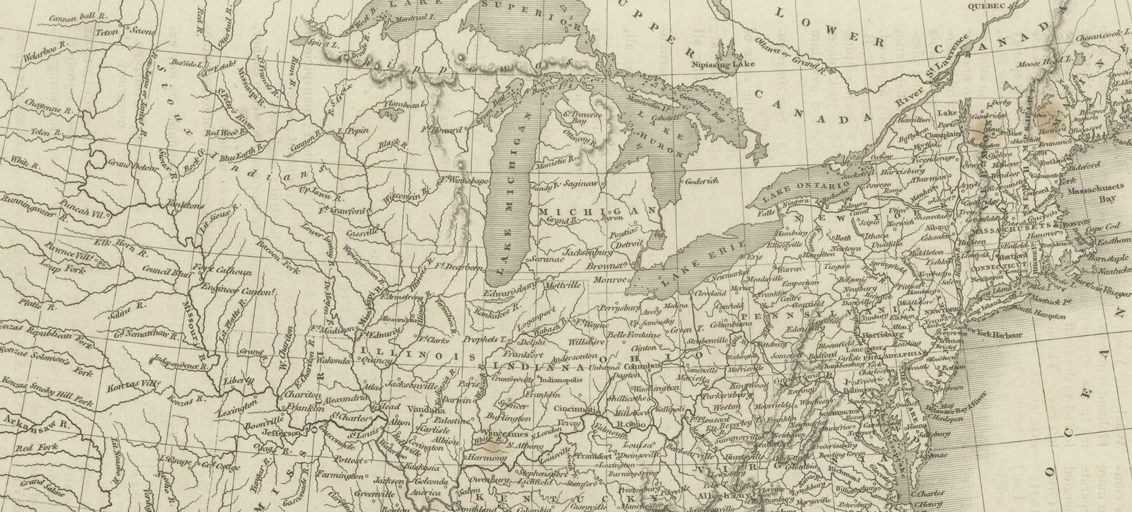 Steel Engraved Map Of The United States With Inset Map Of Florida photo 172.0
