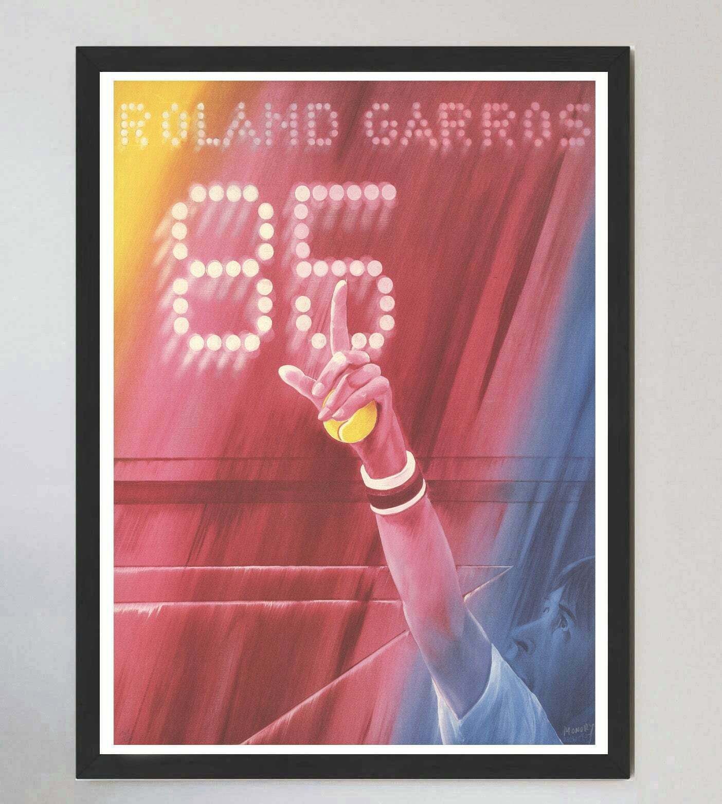 French Open Roland Garros 1985   Original Vintage Poster photo furniture