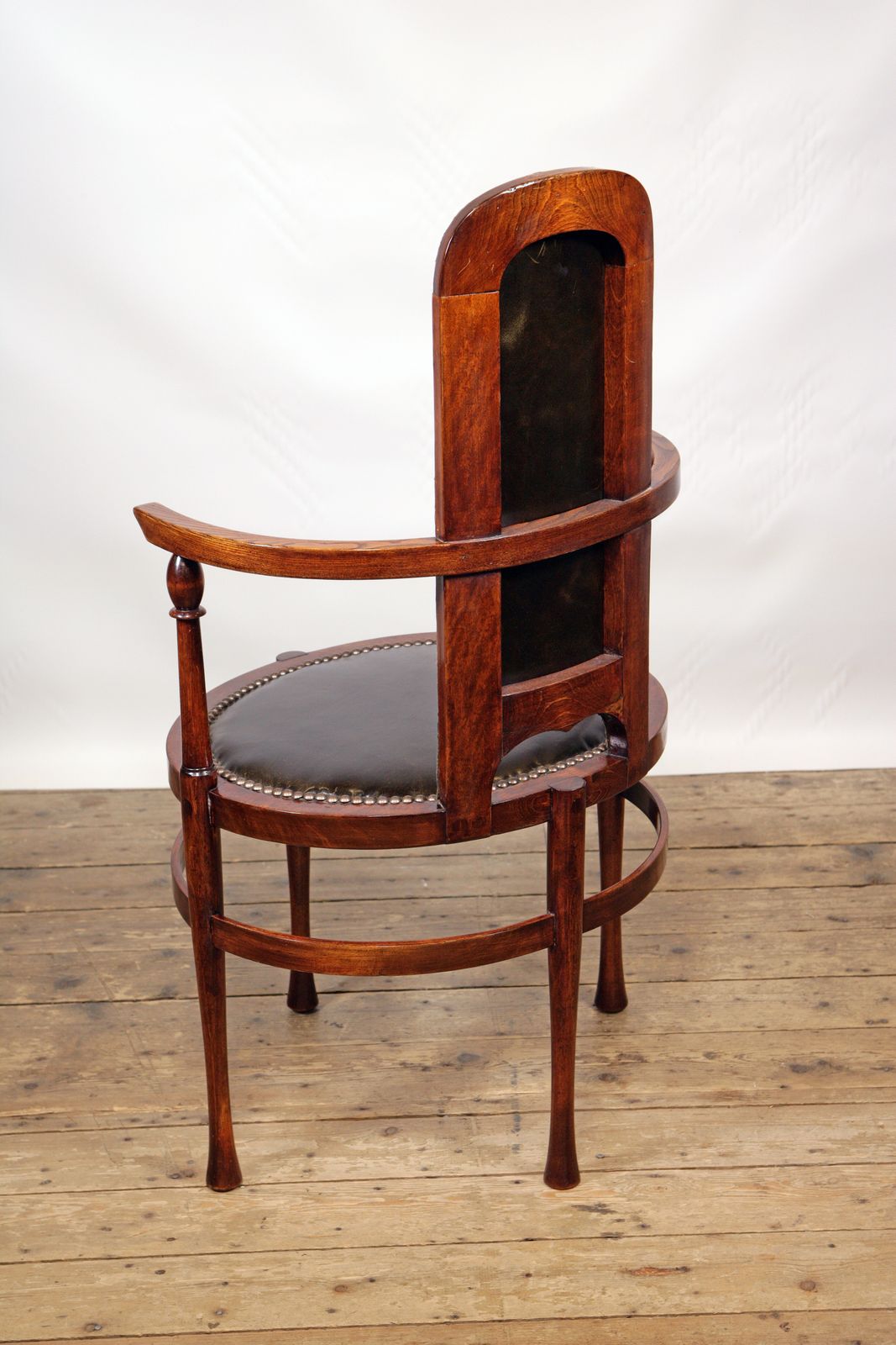 A Js Henry Oval Armchair Restored & Upholstered In Yarwood Leather photo for sale