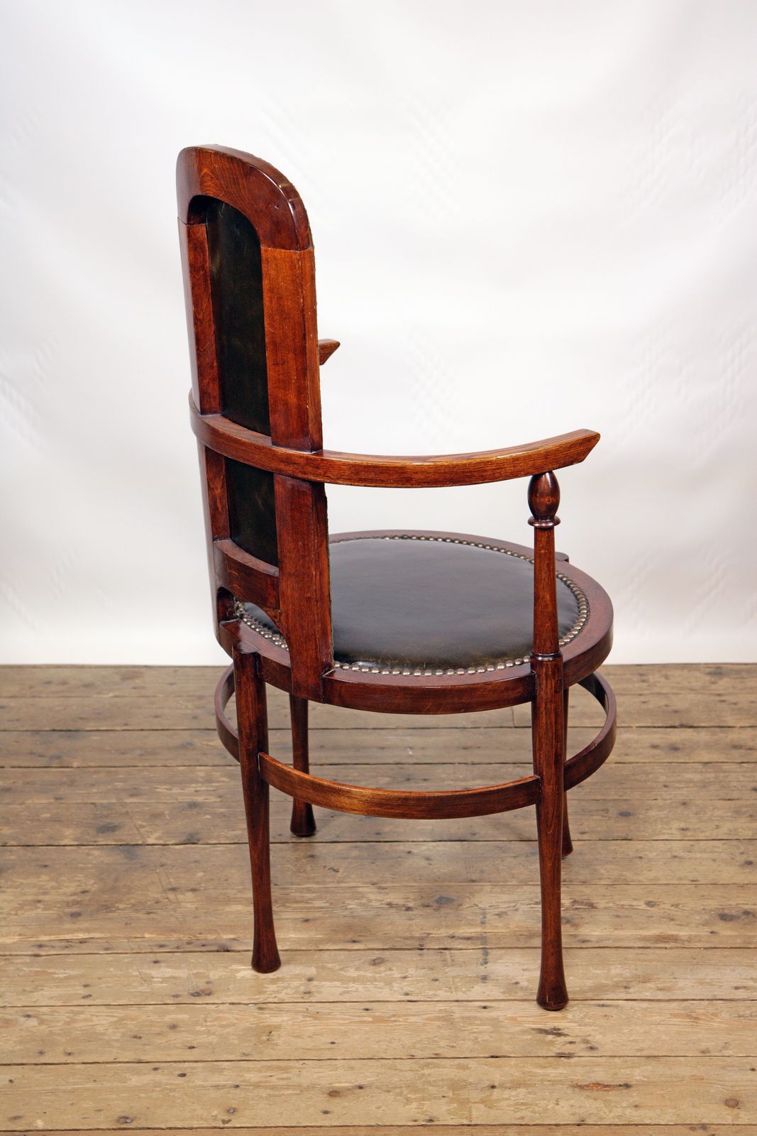 A Js Henry Oval Armchair Restored & Upholstered In Yarwood Leather photo vinterior