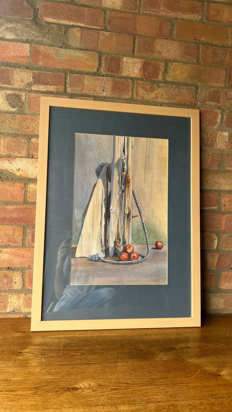 Large Original And Well Executed Still Life Watercolour Painting photo vintage