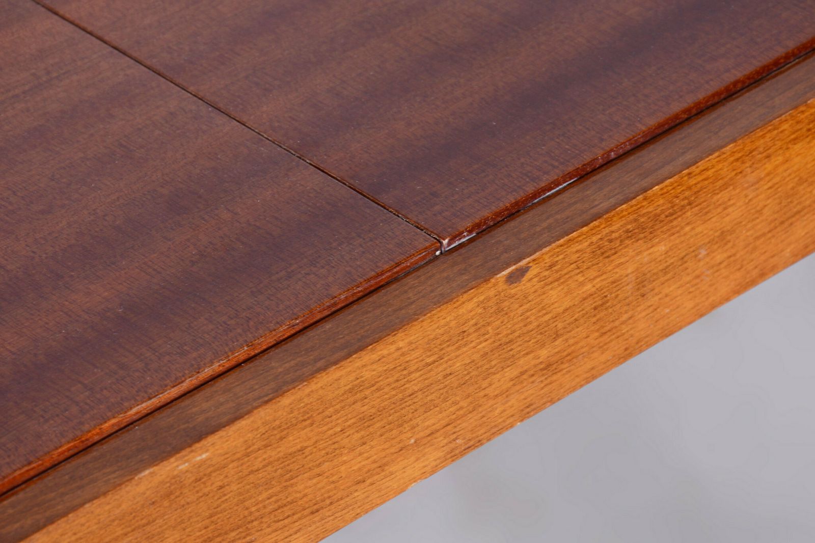 Original 20. Century Folding Table, Beech, Mahogany Veneer, Czech, 1960s photo vinterior