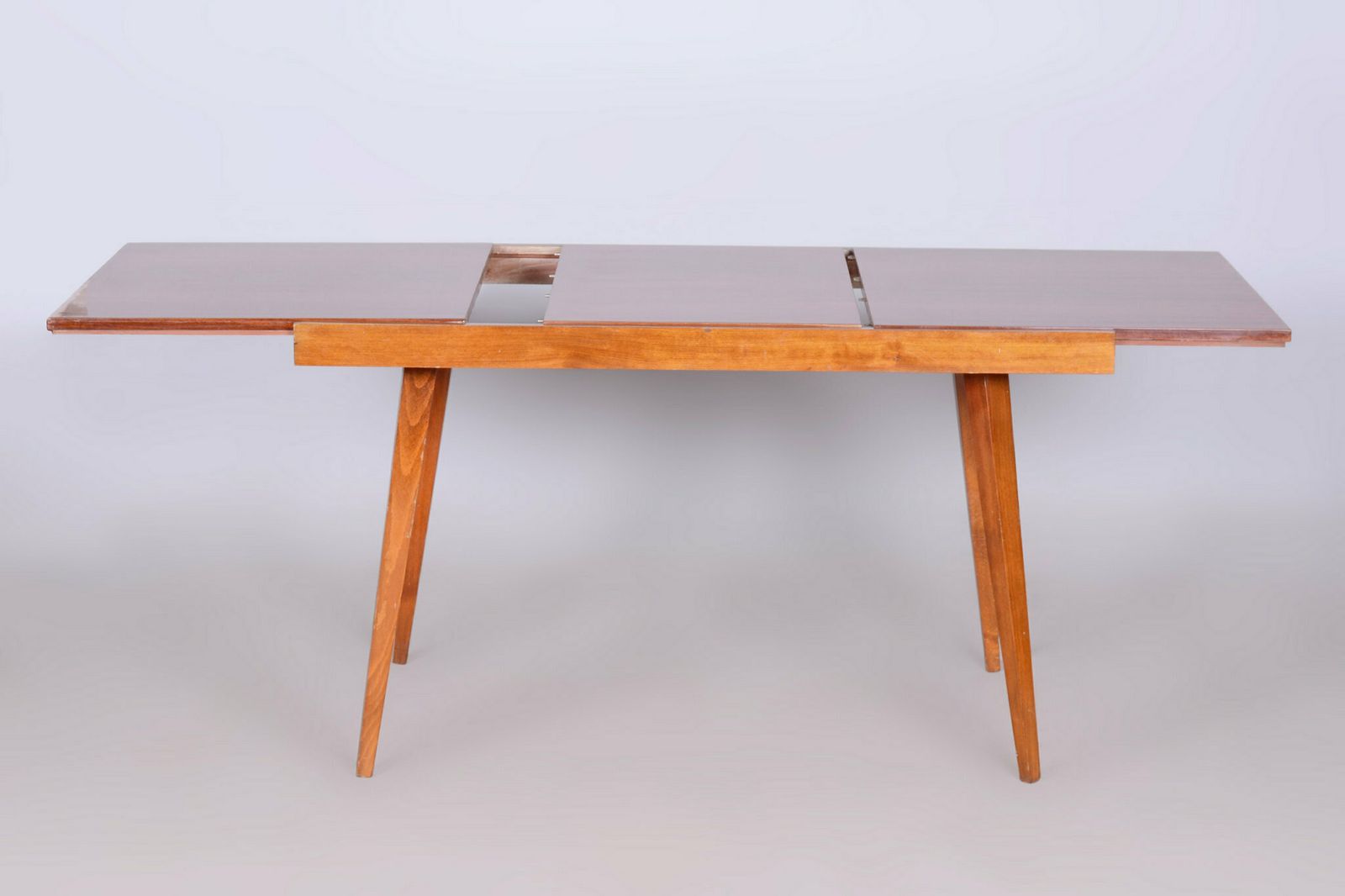 photo furniture Original 20. Century Folding Table, Beech, Mahogany Veneer, Czech, 1960s