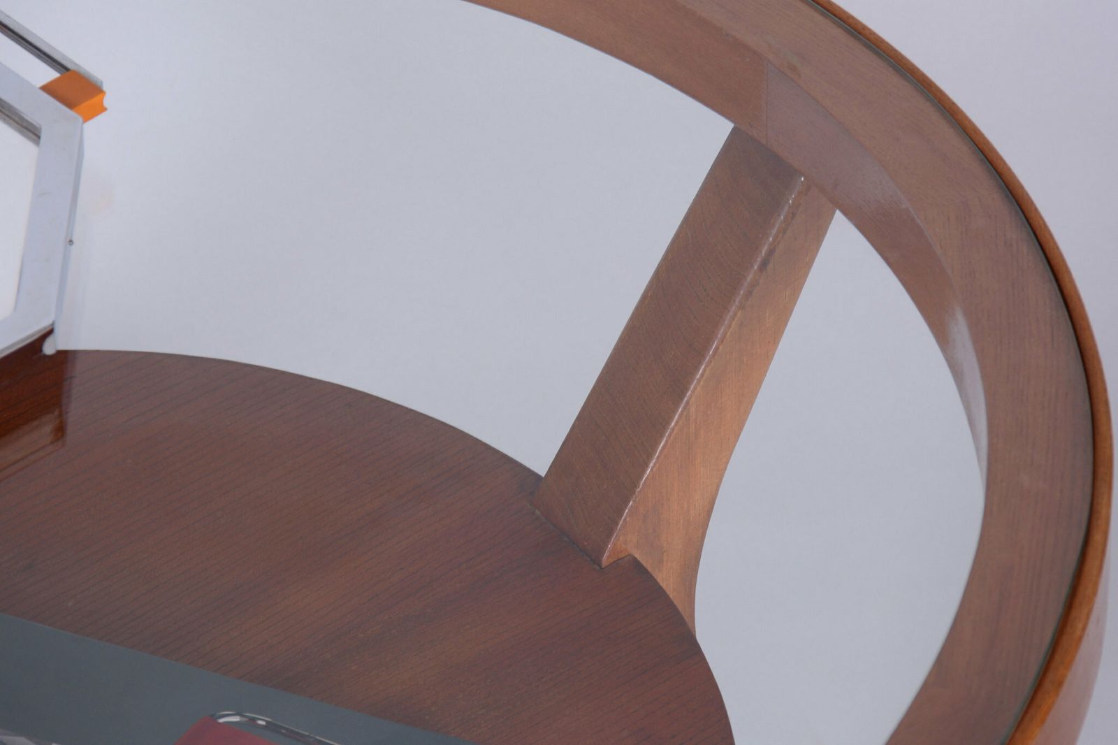 Restored Mid Century Coffee Table, Oak, Glass, Czech, 1950s photo 450.0