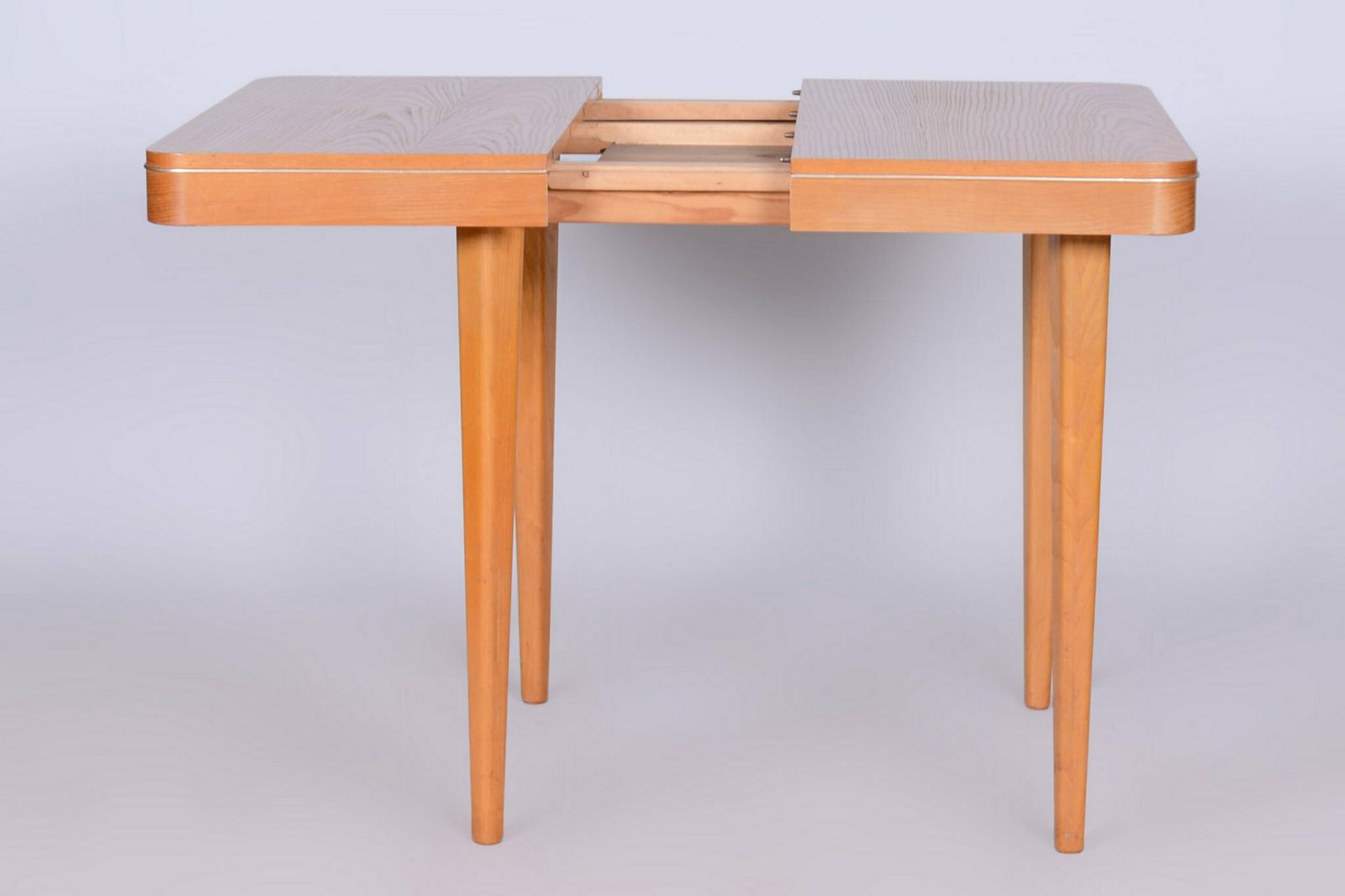 Original Mid Century Folding Table, By Jitona Sobeslav, Oak, Czech, 1950s photo 550.0