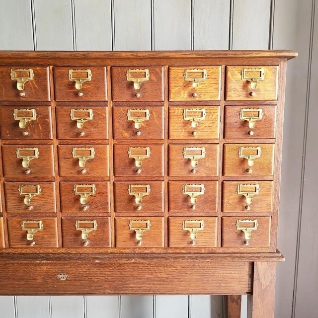 Antique Oak Libraco Drawers, 1900s photo Furniture