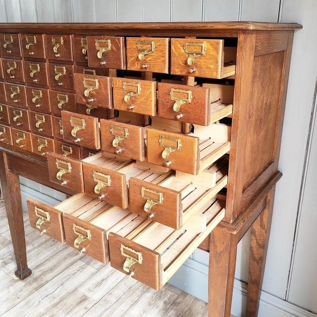 Antique Oak Libraco Drawers, 1900s photo 1750.0