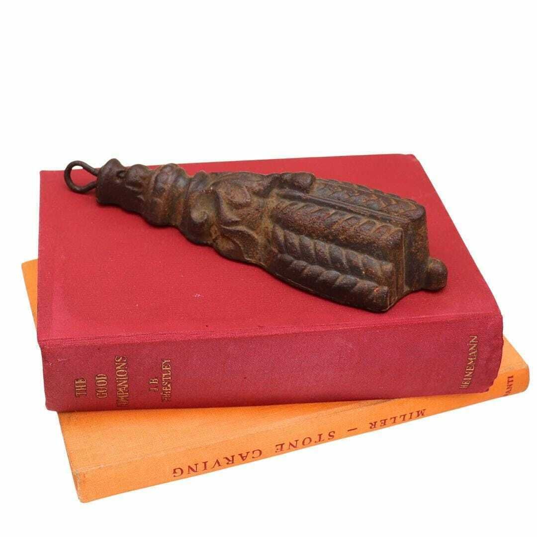 Antique French Cast Iron Tassel Shape Curtain Weight, 19th Century Heavy Curtain Weight, Antique Paperweight, Gate Weight photo 58.0