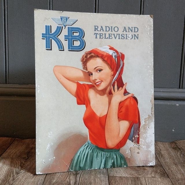 1940s Kb Radio And Television Advertising Woman photo furniture