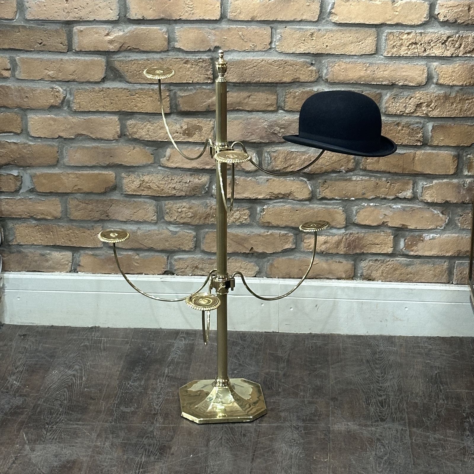 Refurbished Brass Countertop Hat Stands
