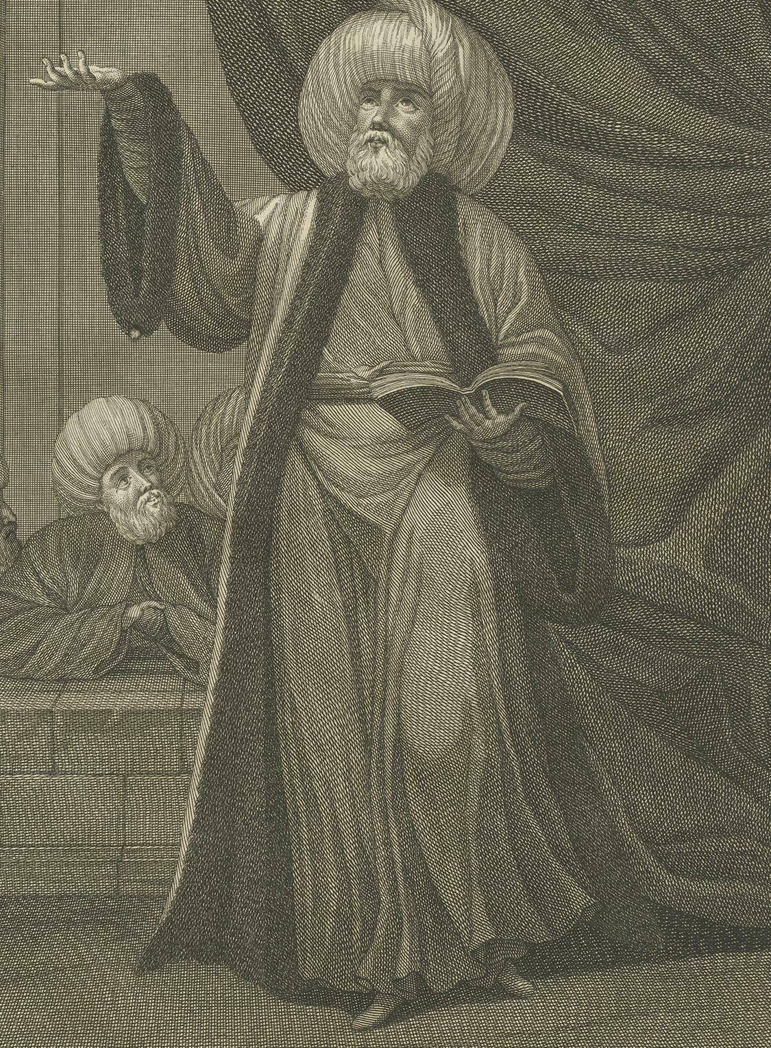 Antique Portrait Of The Mufti By Picart, Circa 1725 photo Art