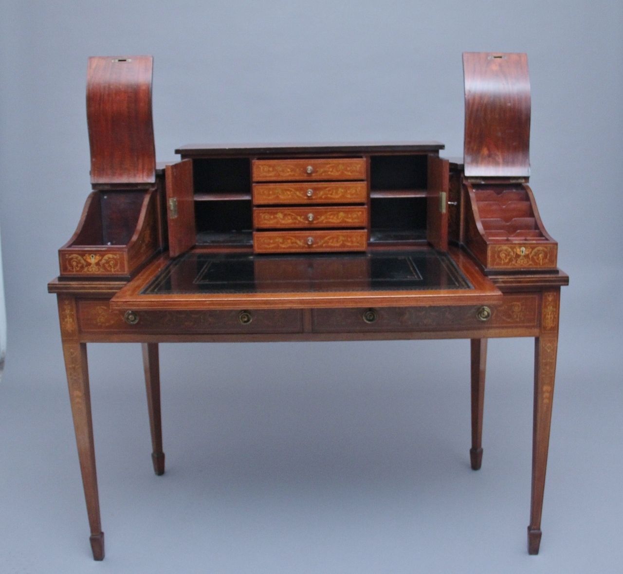 photo for sale Pair Of Early 20th Century Mahogany Carlton House Desk’s