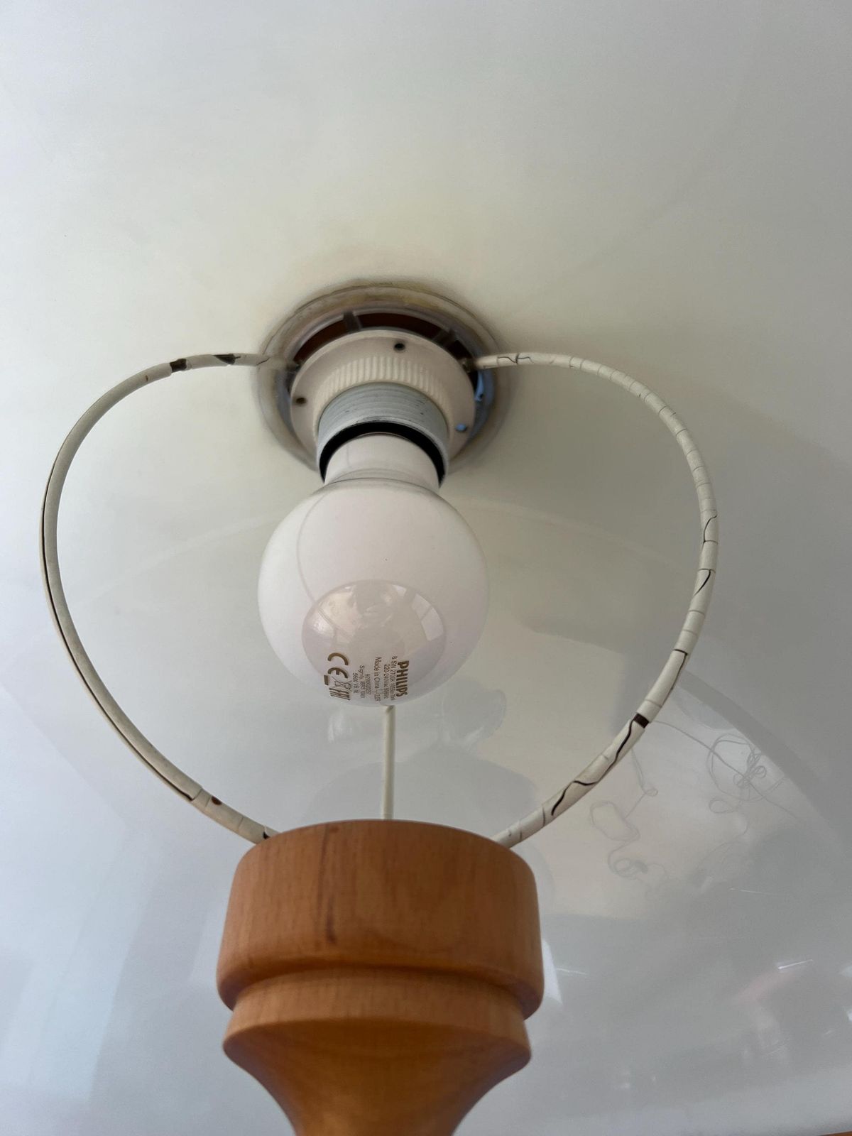 photo for sale Witte Steinhauer Hanglamp Van Plexiglas Met Houten Elementen