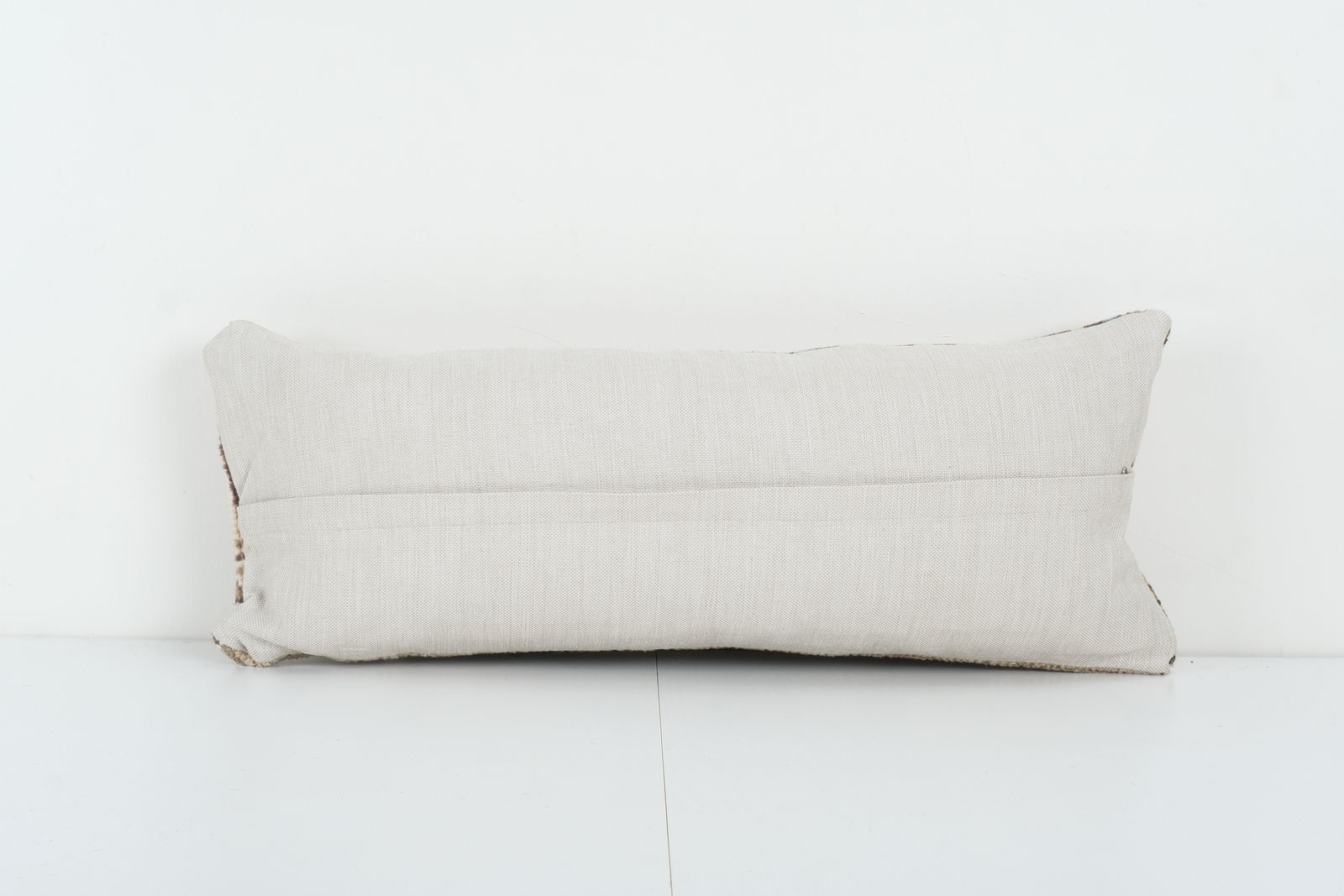 Turkish Oushak Bedding Pillow Cover, Handmade Tan Carpet Cover, Faded Ethnic Pillow Cover photo for sale
