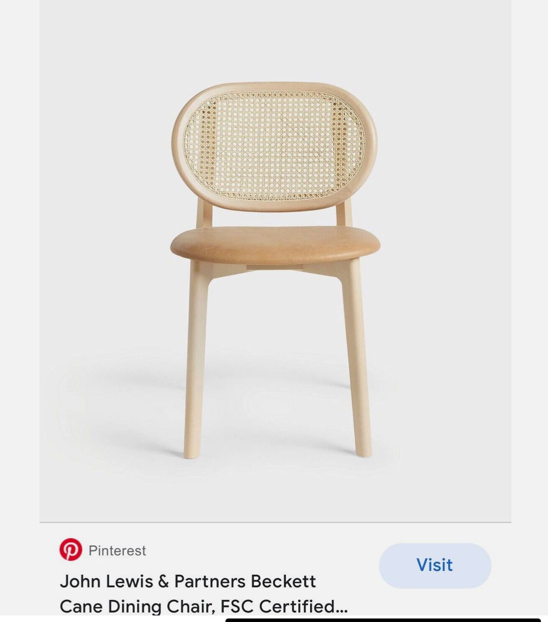Cane Dining Chair Leather John Lewis Natural Fsc Certified photo buy