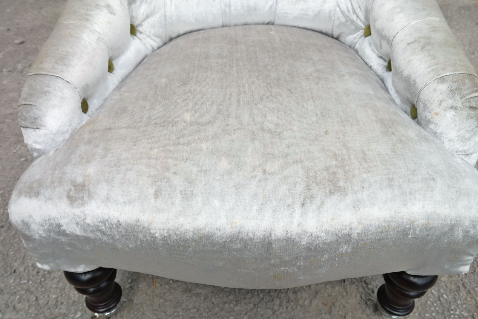 Stunning George Smith Eve Nursing Armchair Regency Velvet Pearl Rrp £4200 photo buy